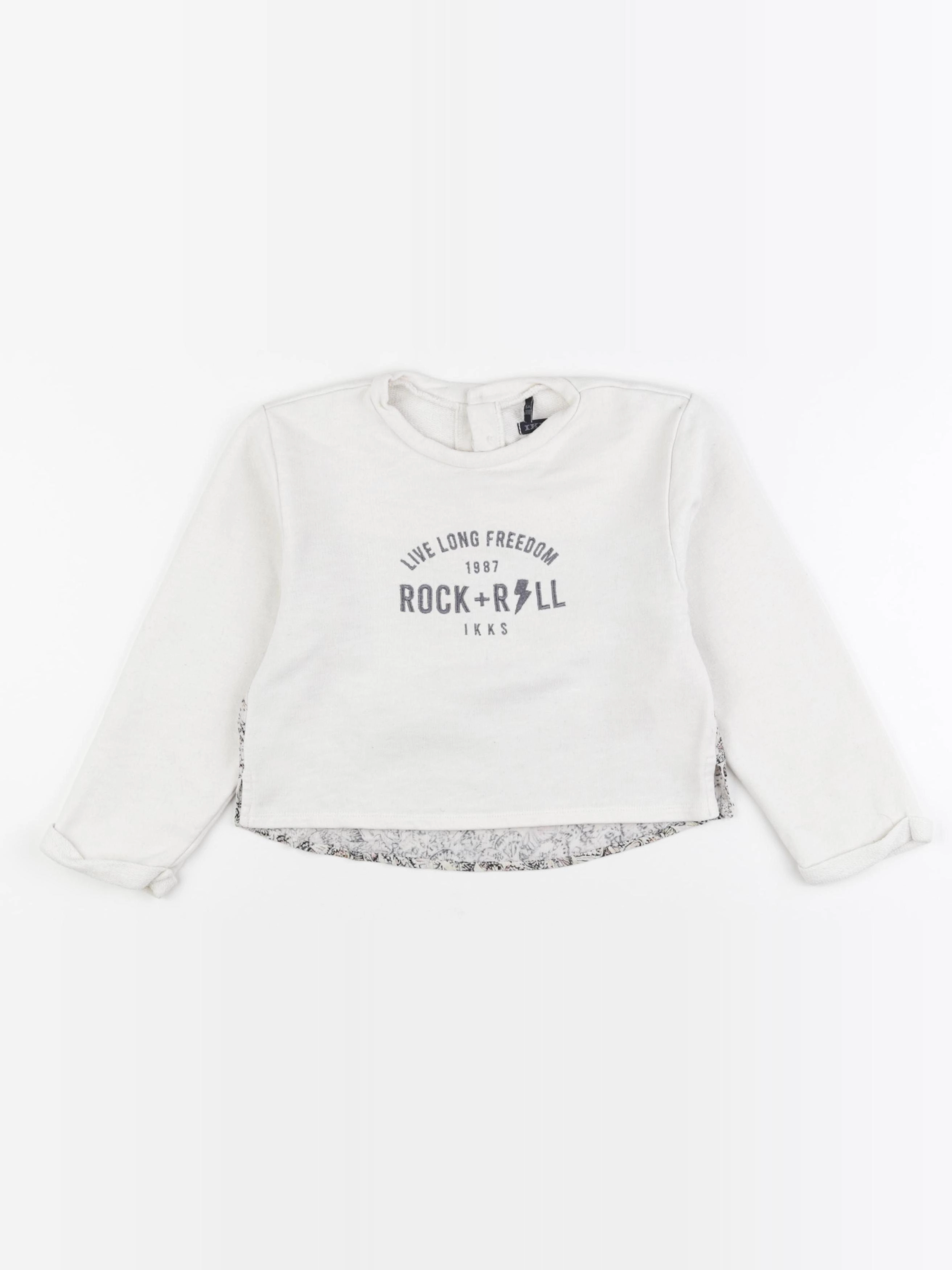 IKKS - sweat blanc - 5 ans