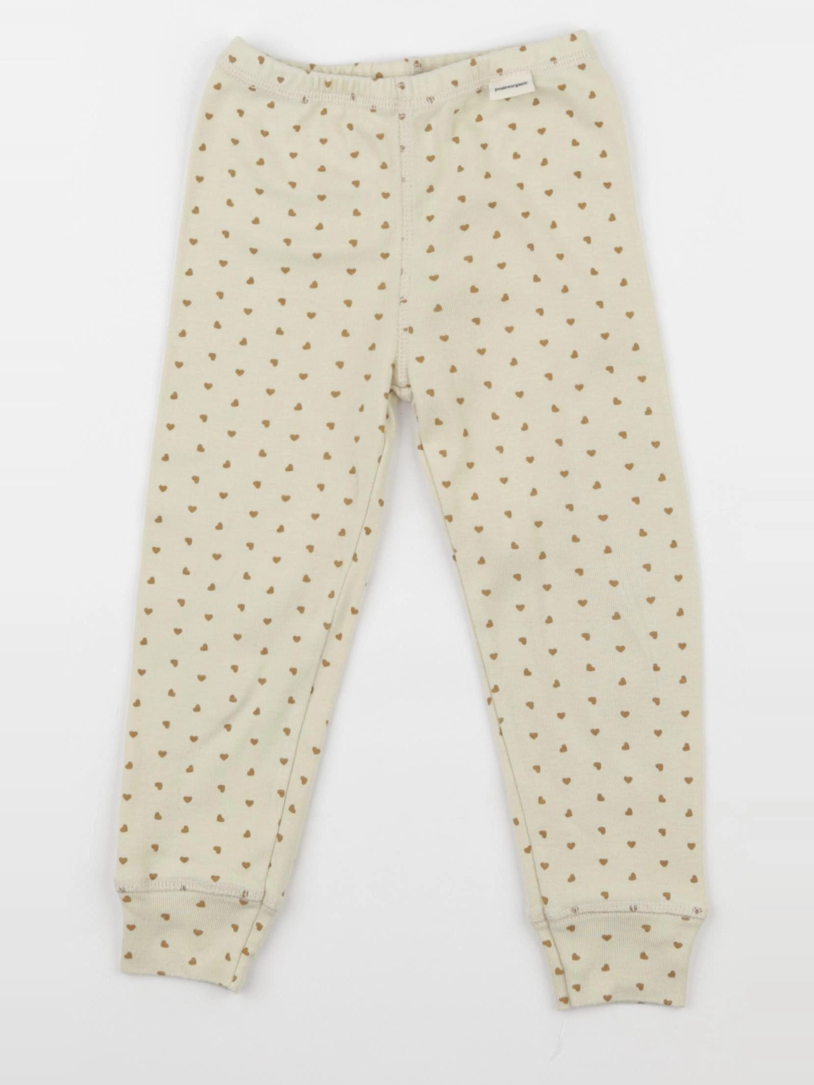 Poudre Organic - legging beige, marron - 3 ans