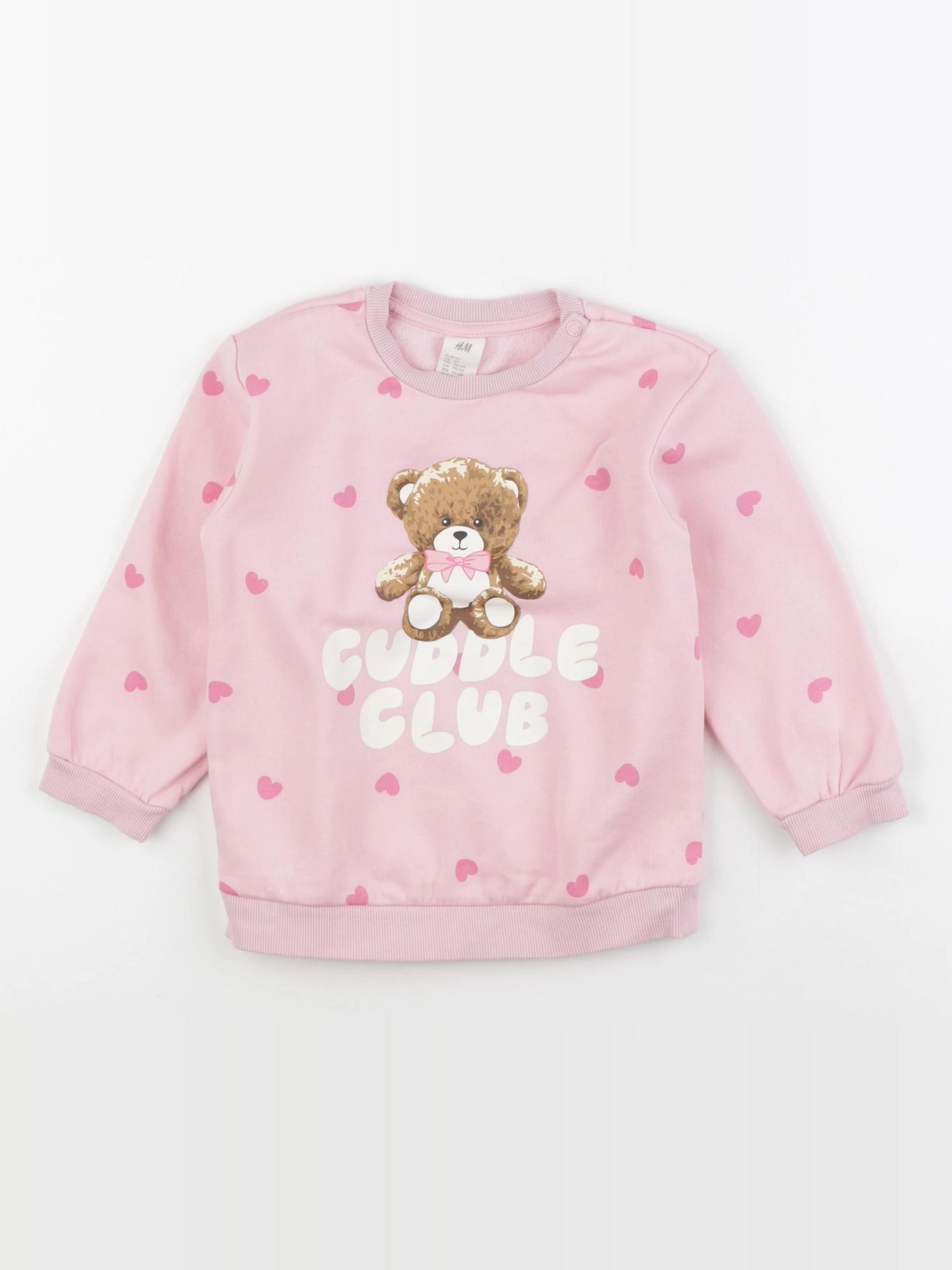 H&M - sweat rose - 18/24 mois