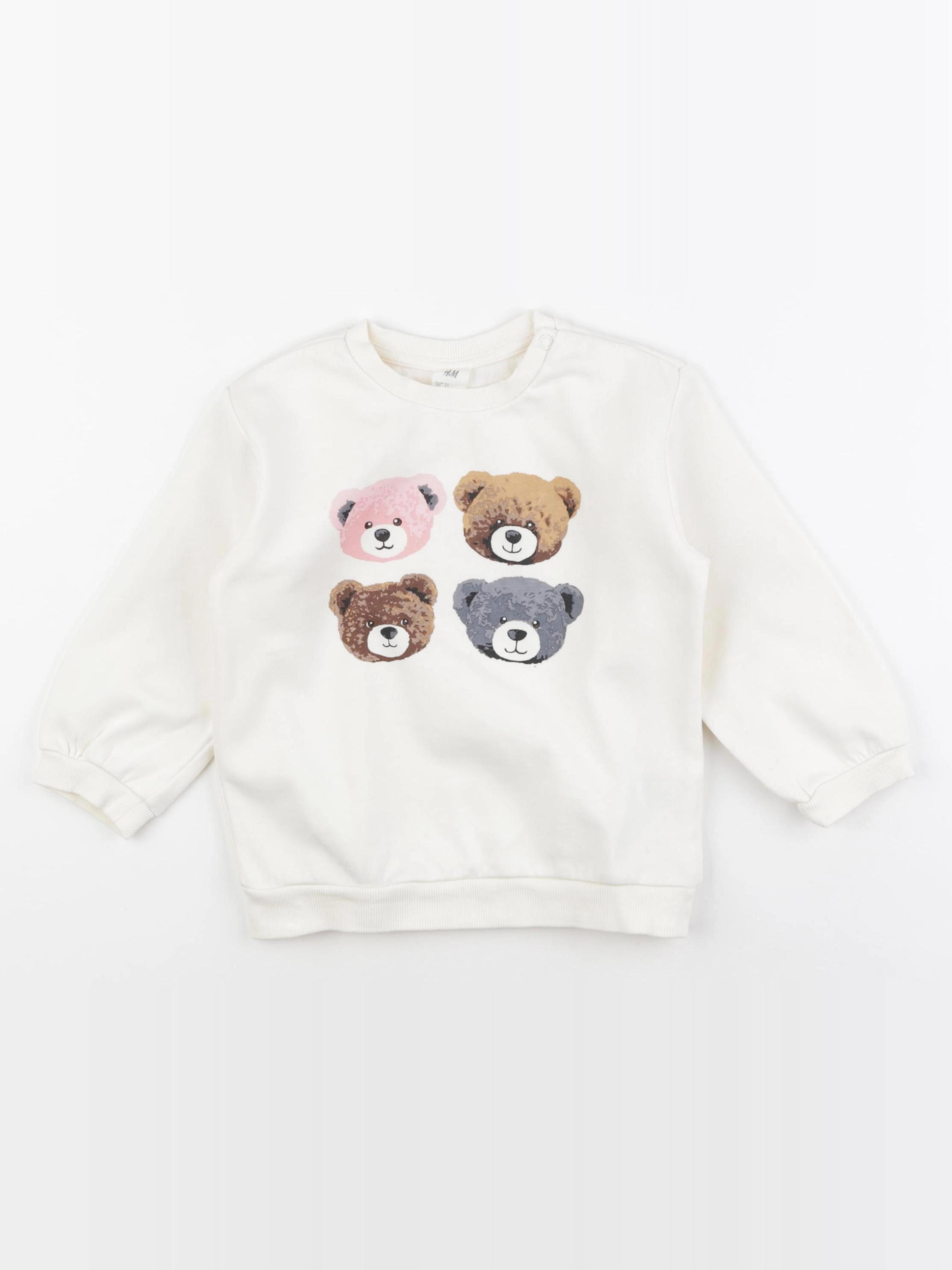 H&M - sweat beige - 18/24 mois
