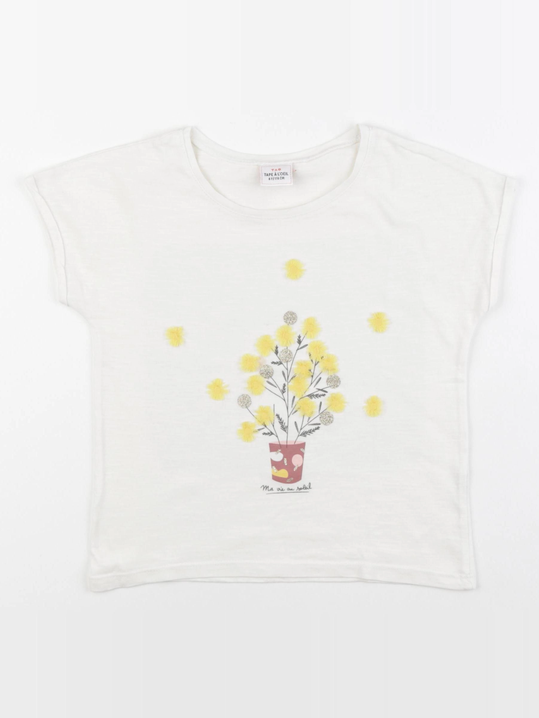 Tape à l'oeil - tee-shirt blanc - 6 ans
