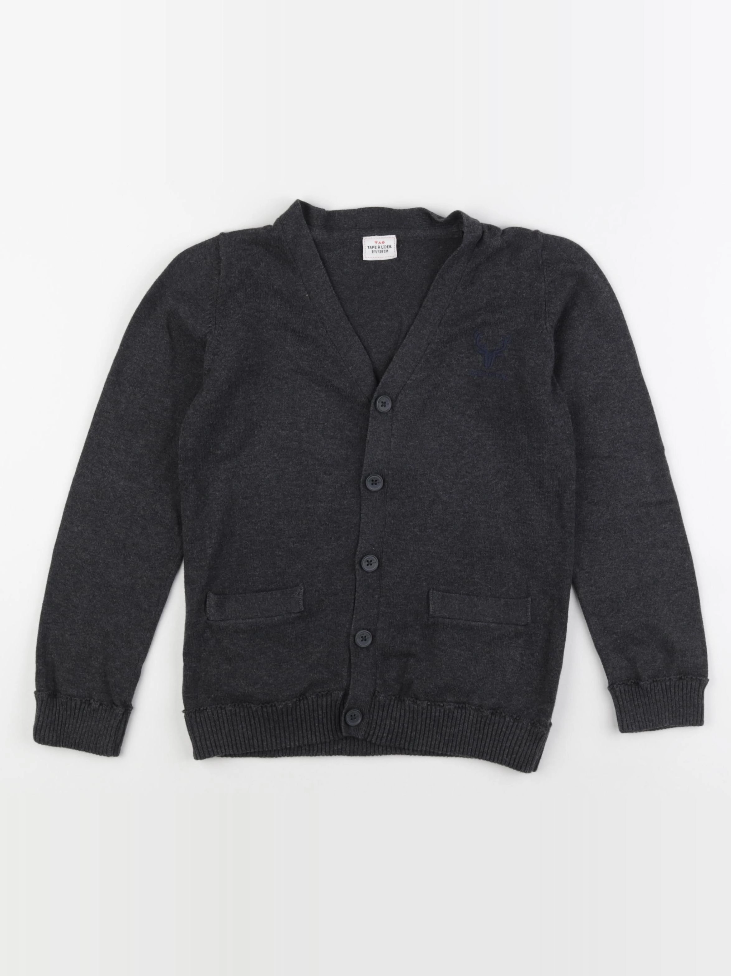 Tape à l'oeil - gilet gris - 8 ans