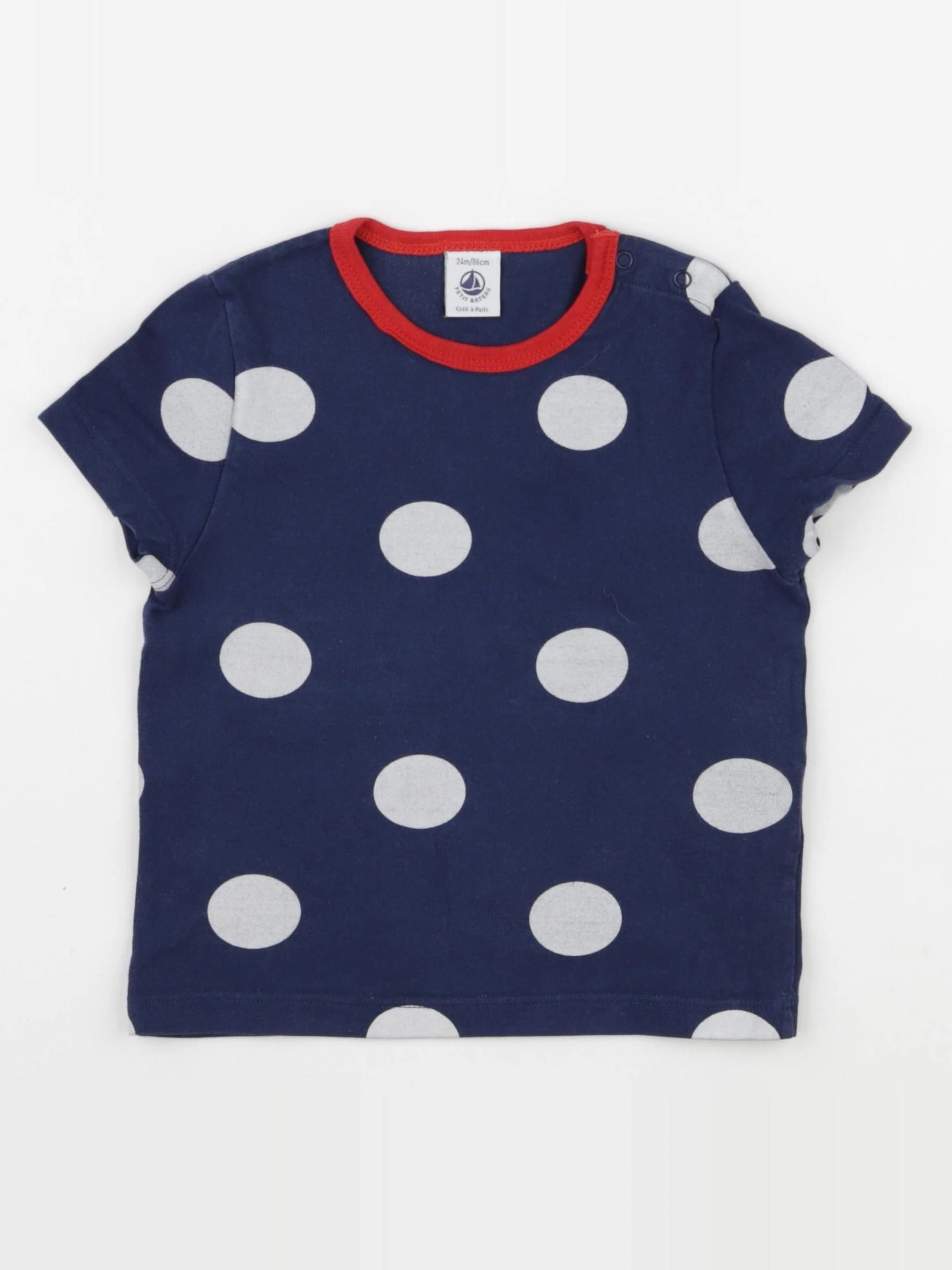 Petit Bateau - tee-shirt bleu - 24 mois