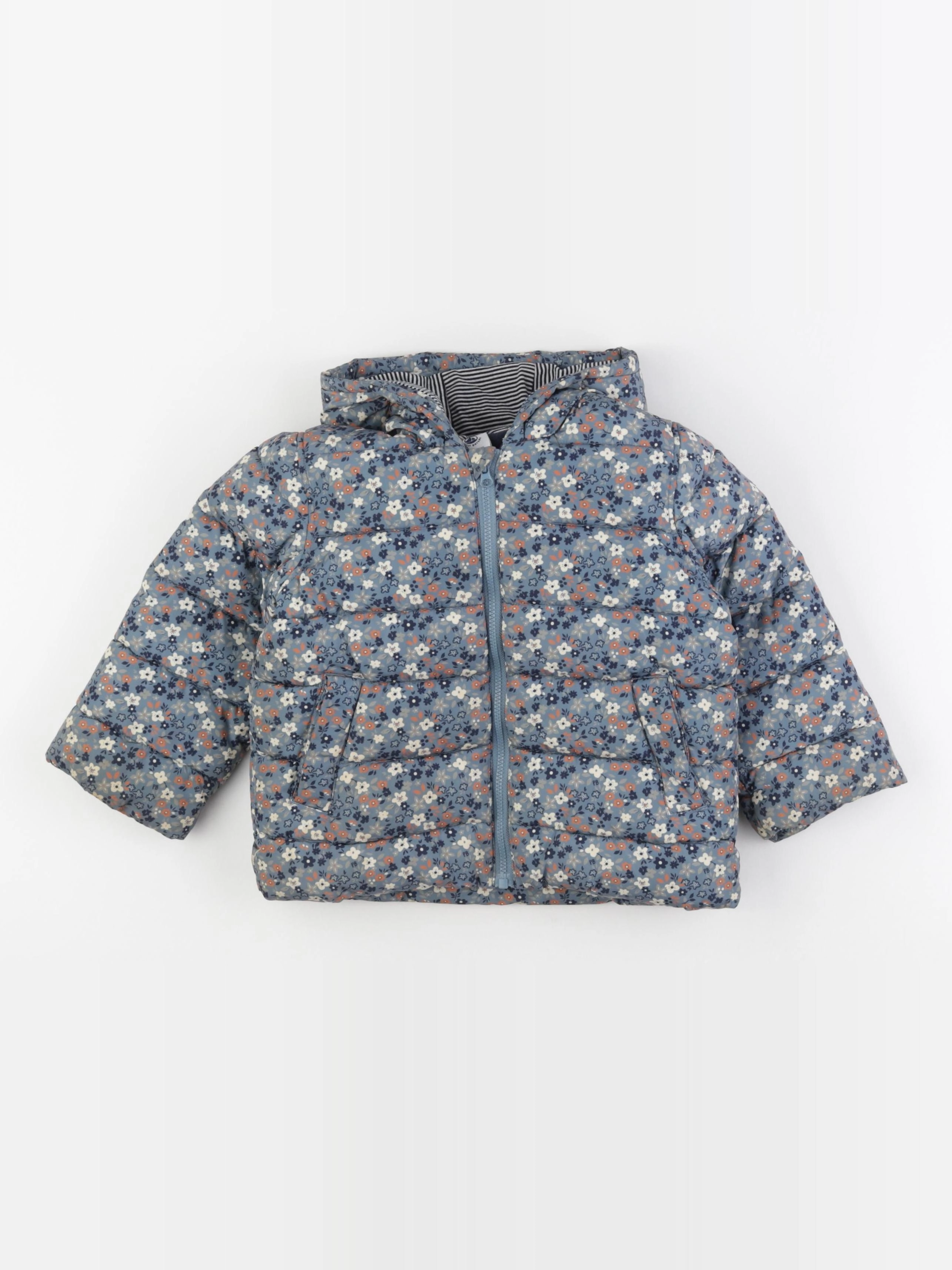 Petit Bateau - doudoune bleu - 24 mois