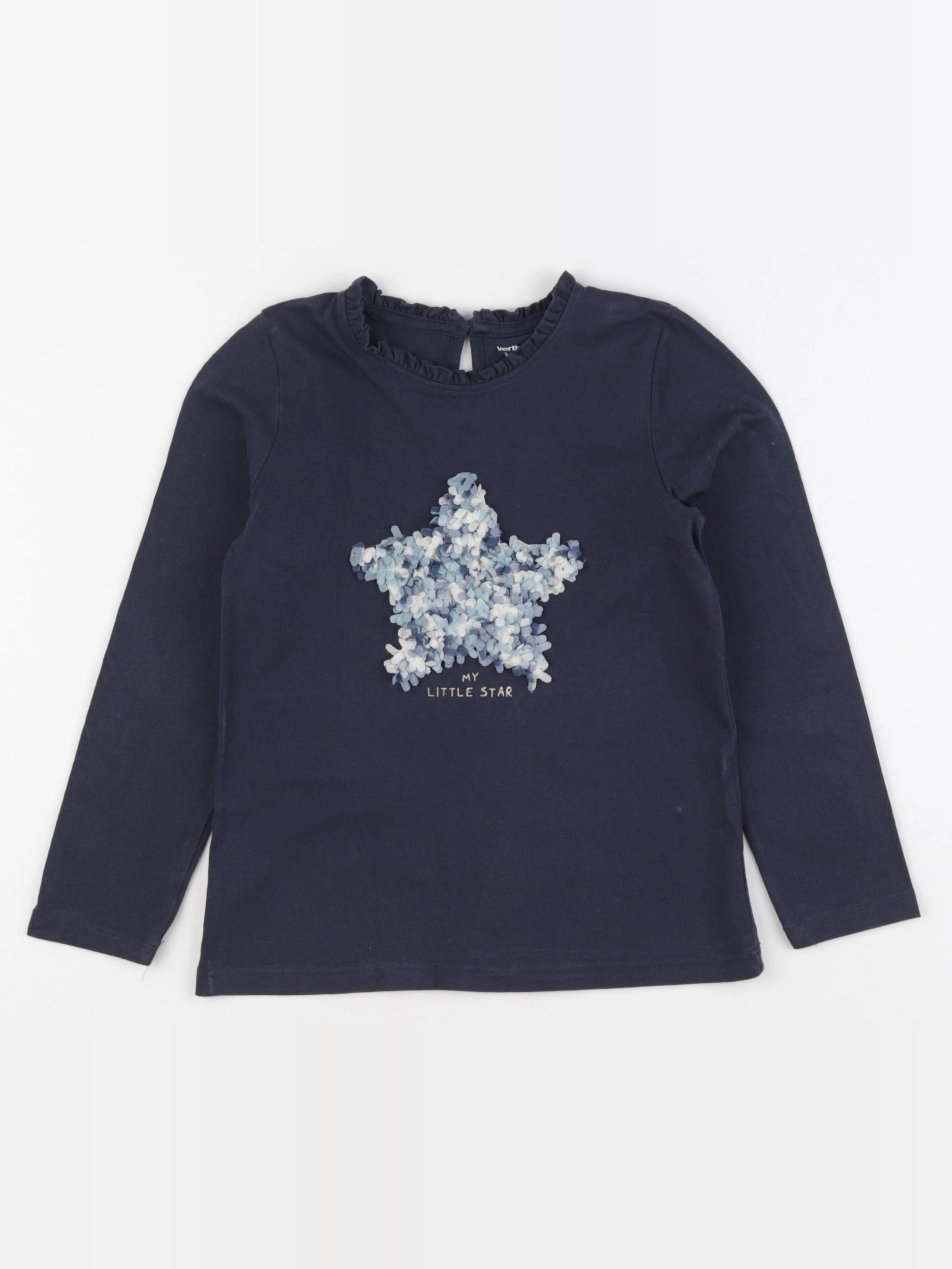 Vertbaudet - tee-shirt bleu - 5 ans