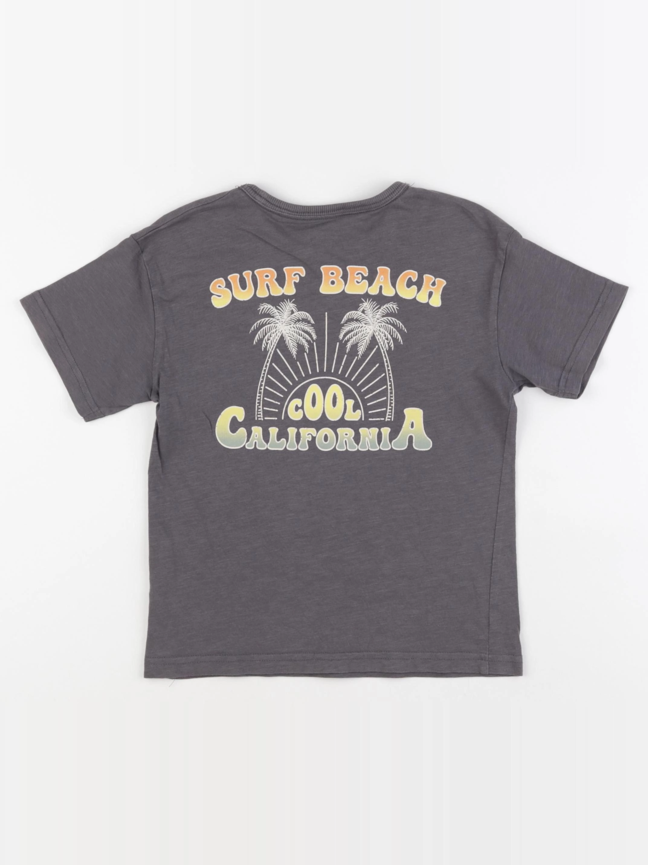 Vertbaudet - tee-shirt imprimé au dos gris - 6 ans