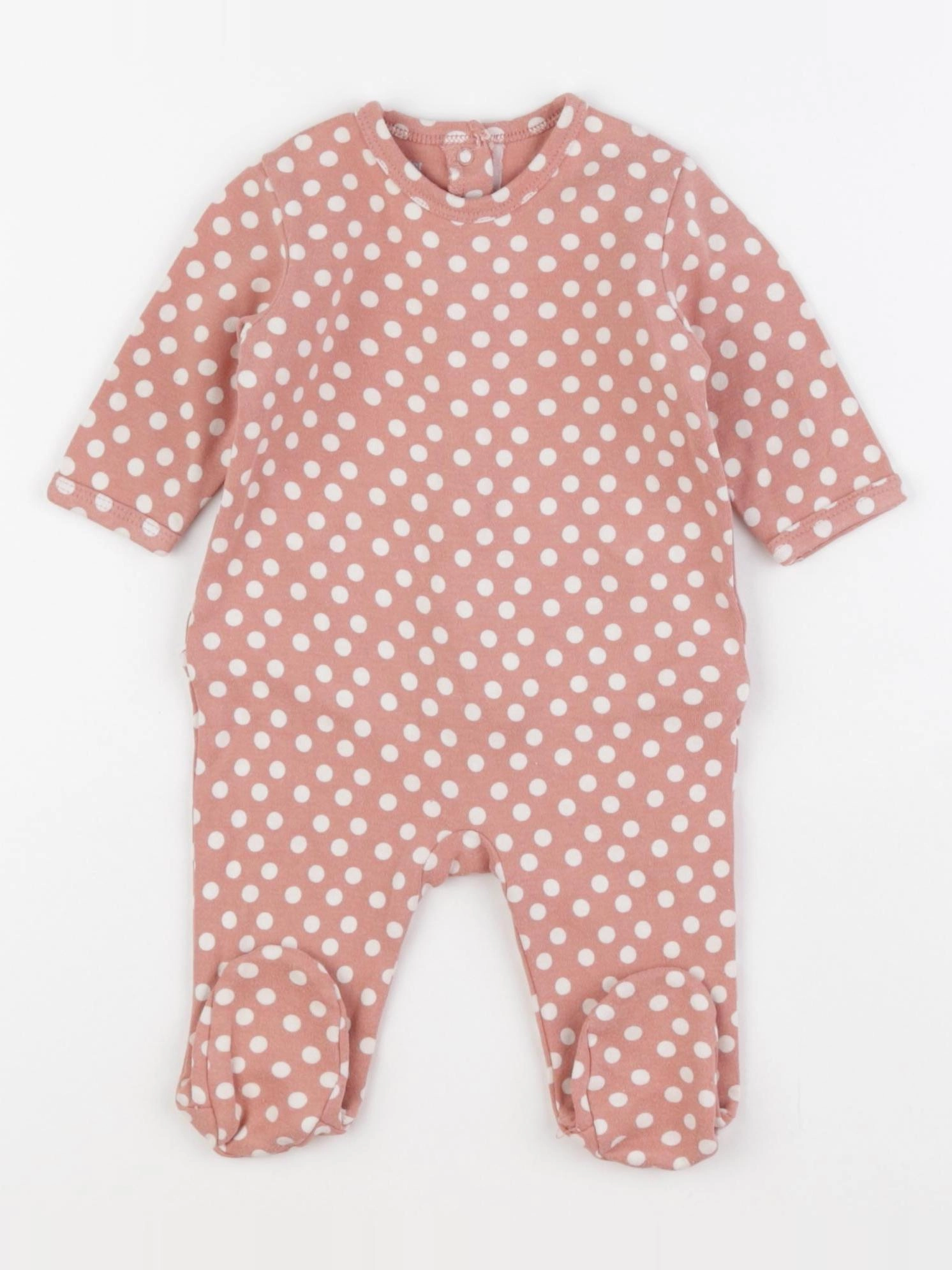 Vertbaudet - pyjama coton rose - 3 mois