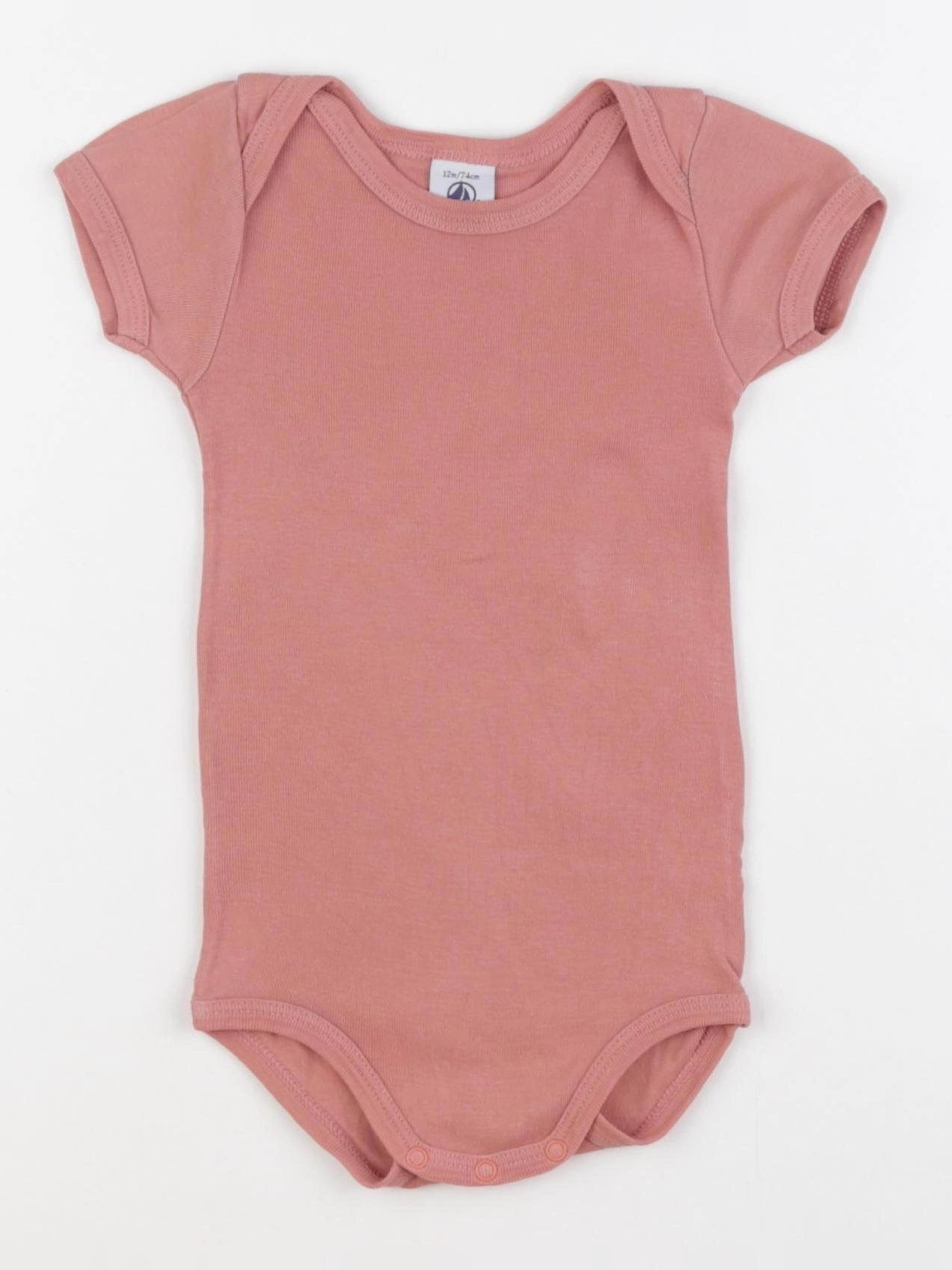 Petit Bateau - body rose - 12 mois