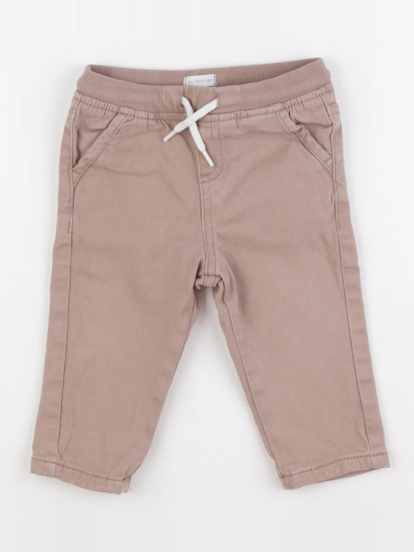 Vertbaudet - pantalon marron - 12 mois