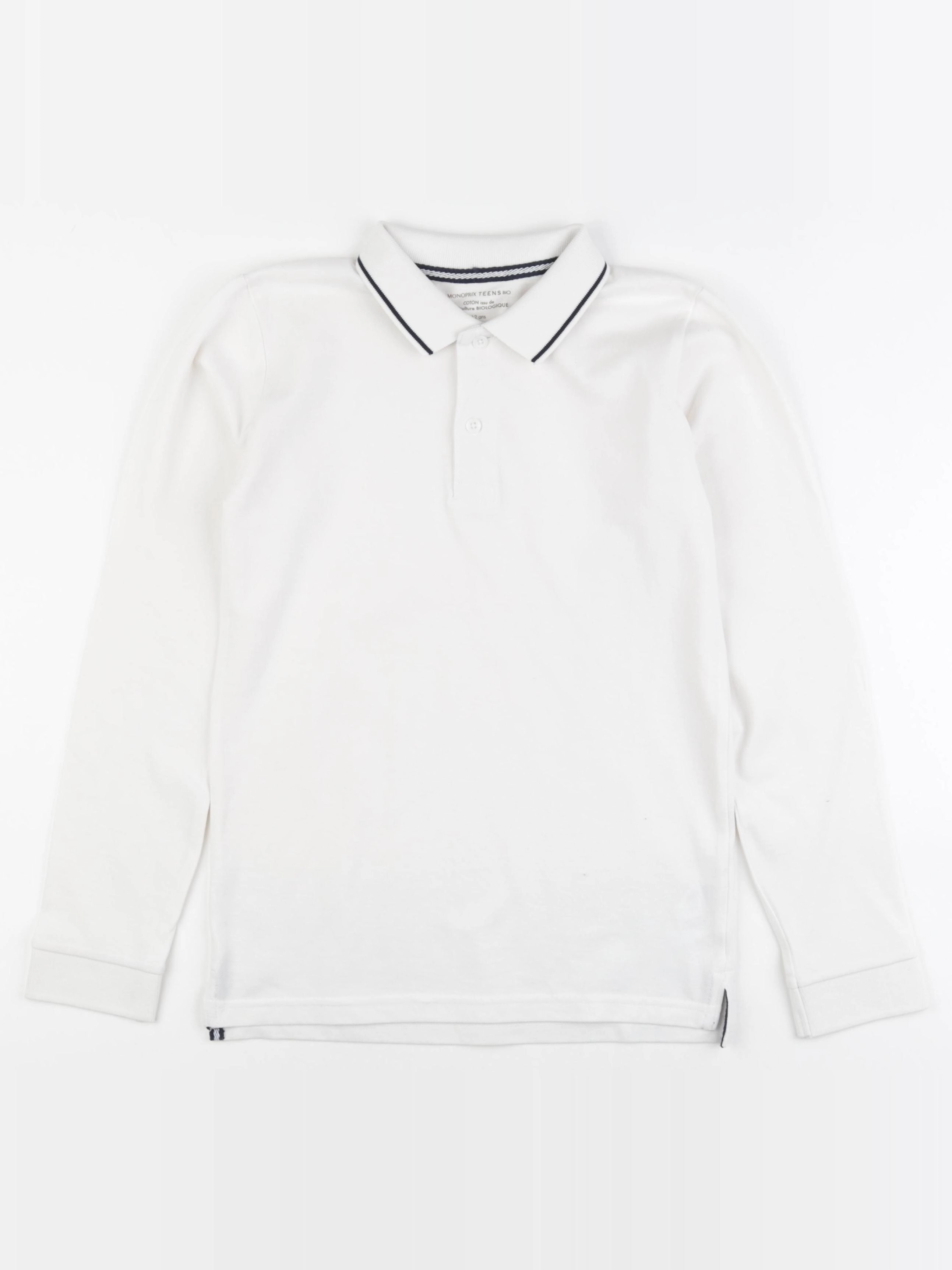 Monoprix - polo blanc - 12 ans