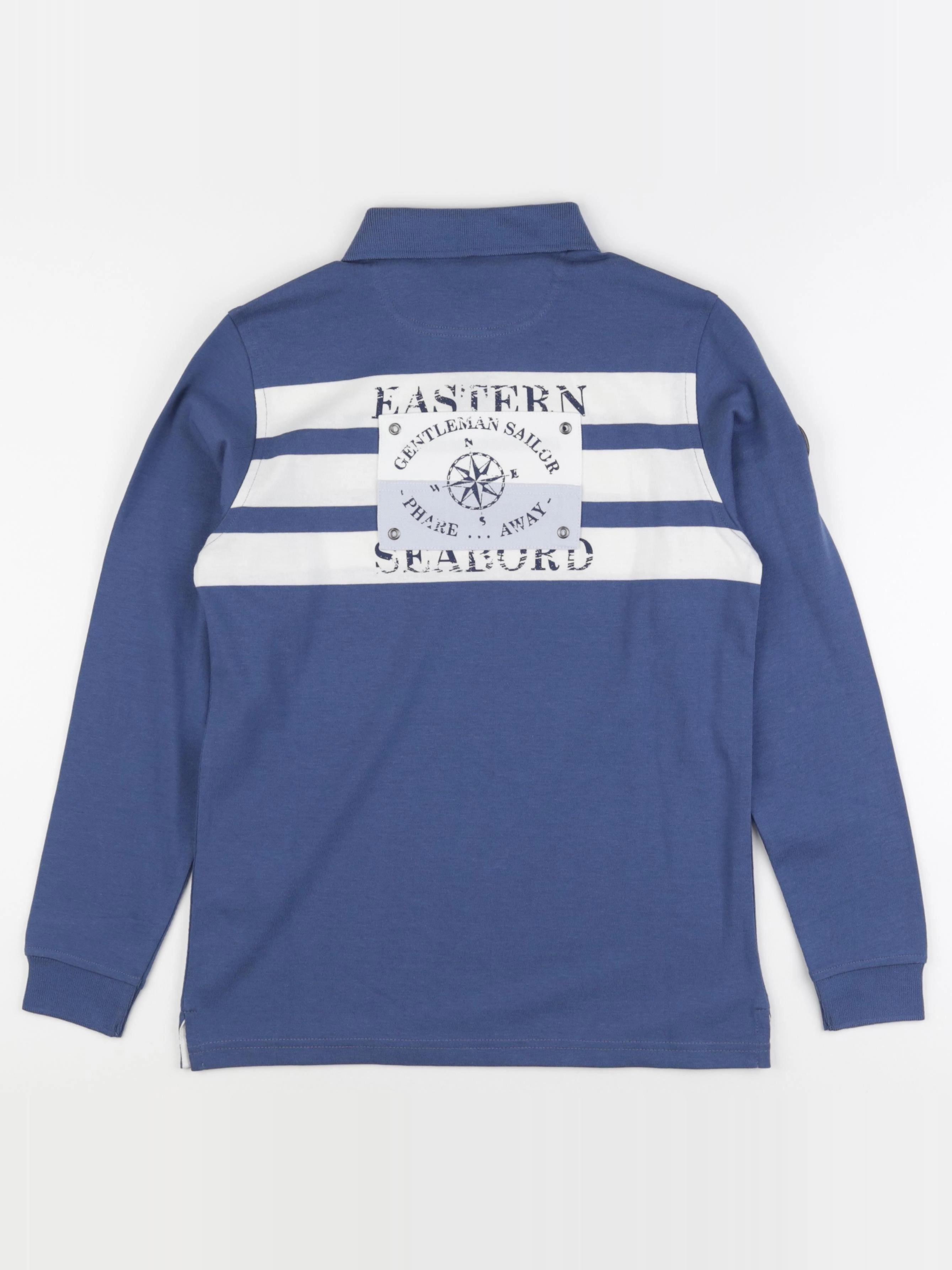 Cyrillus - polo bleu, blanc - 12 ans