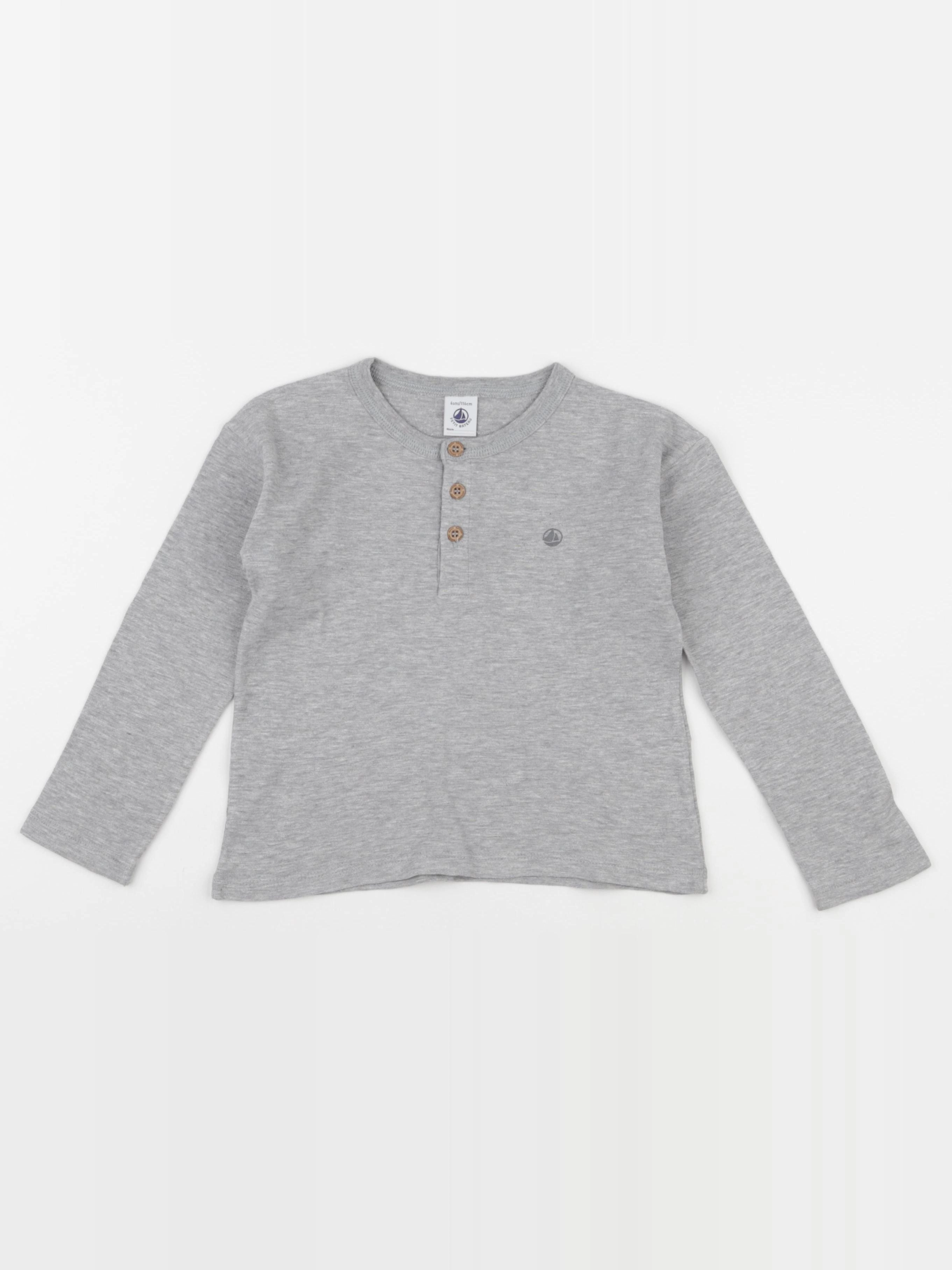 Petit Bateau - maillot de corps gris - 6 ans