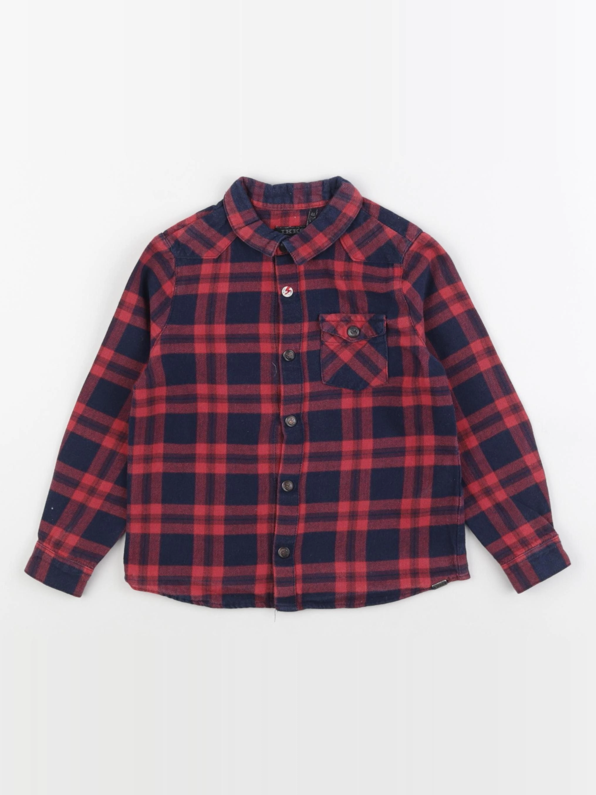 IKKS - chemise bleu, rouge - 4 ans