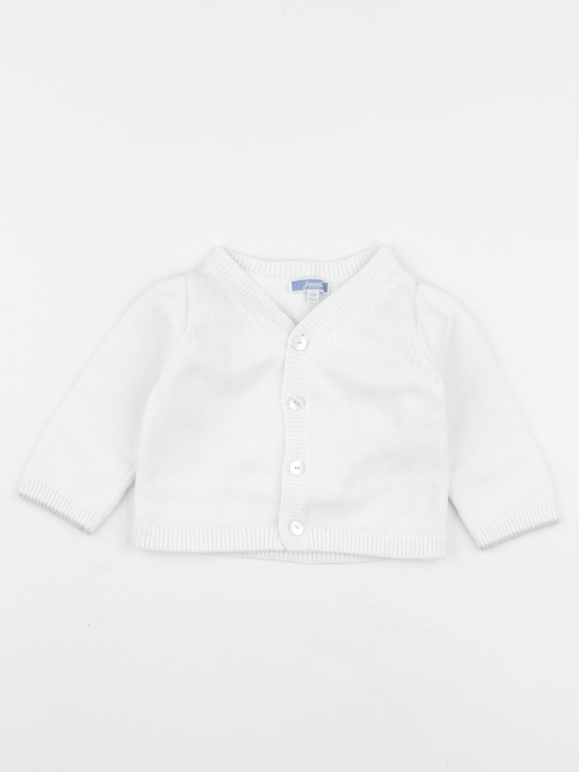 Jacadi - gilet blanc - 12 mois