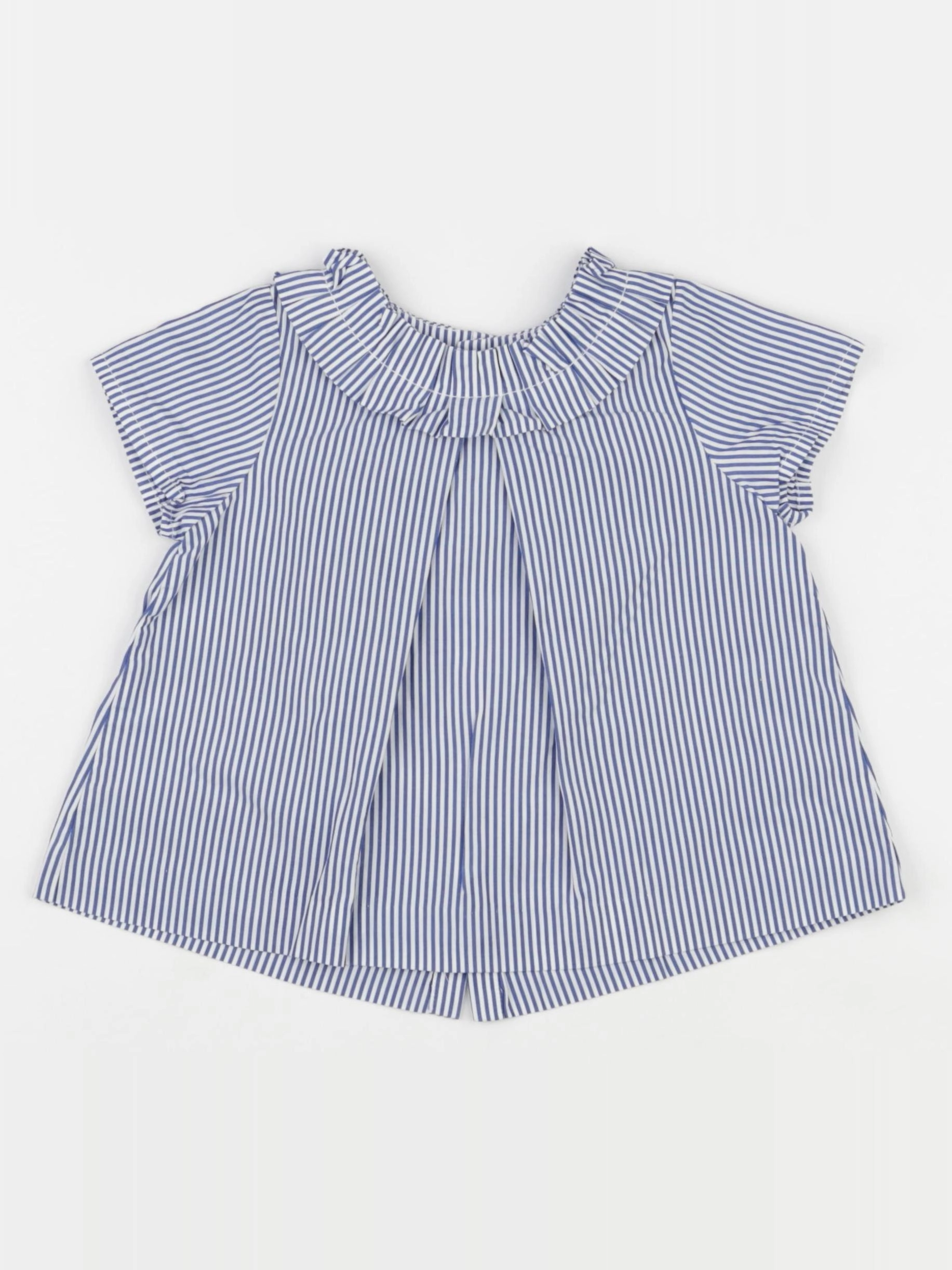 Jacadi - blouse blanc, bleu - 24 mois