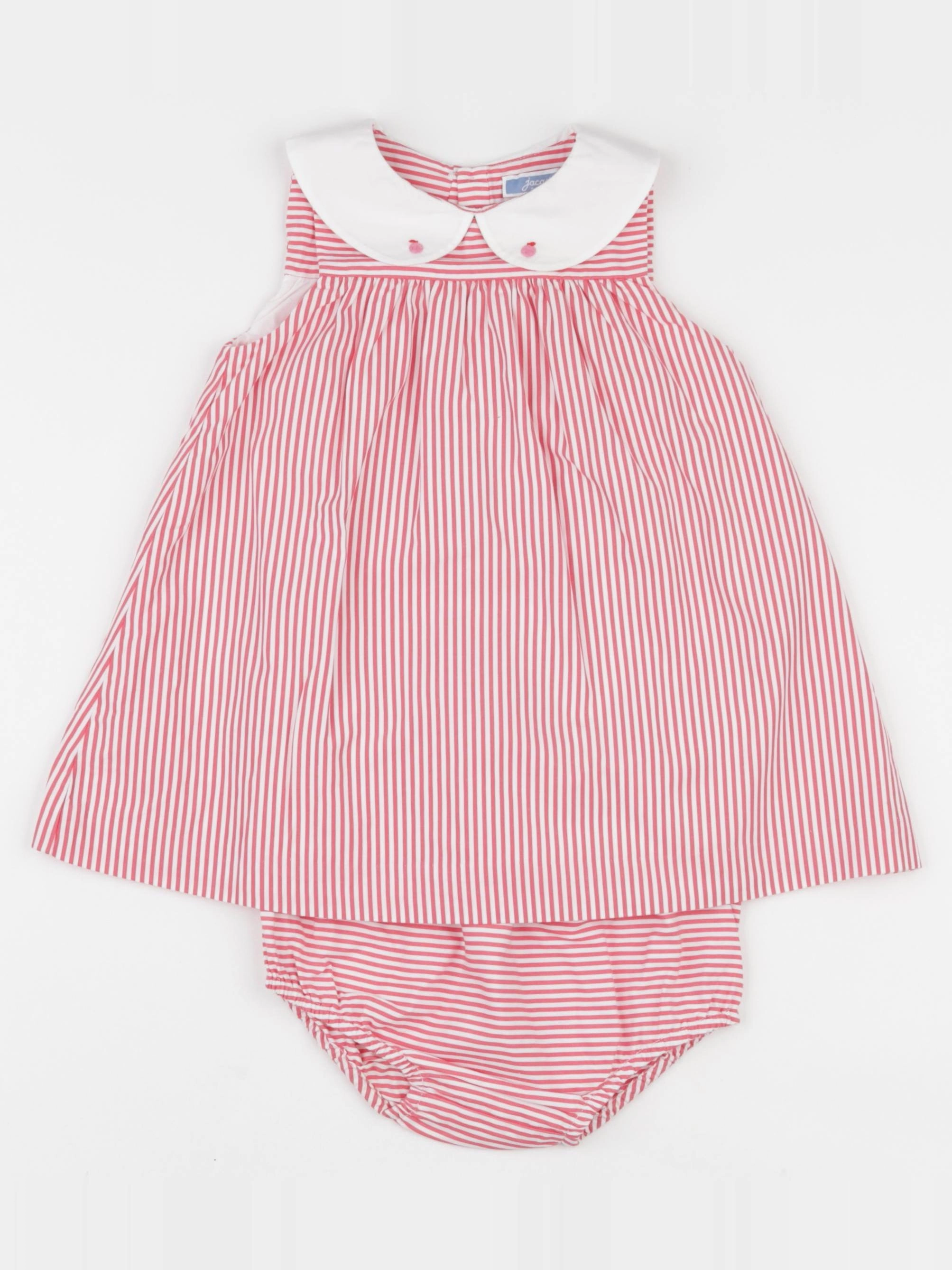 Jacadi - robe blanc, rouge - 18 mois