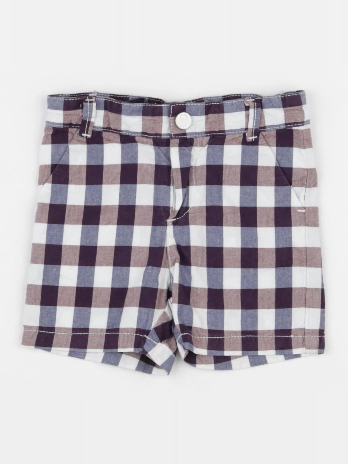 Jacadi - short marron, blanc - 12 mois