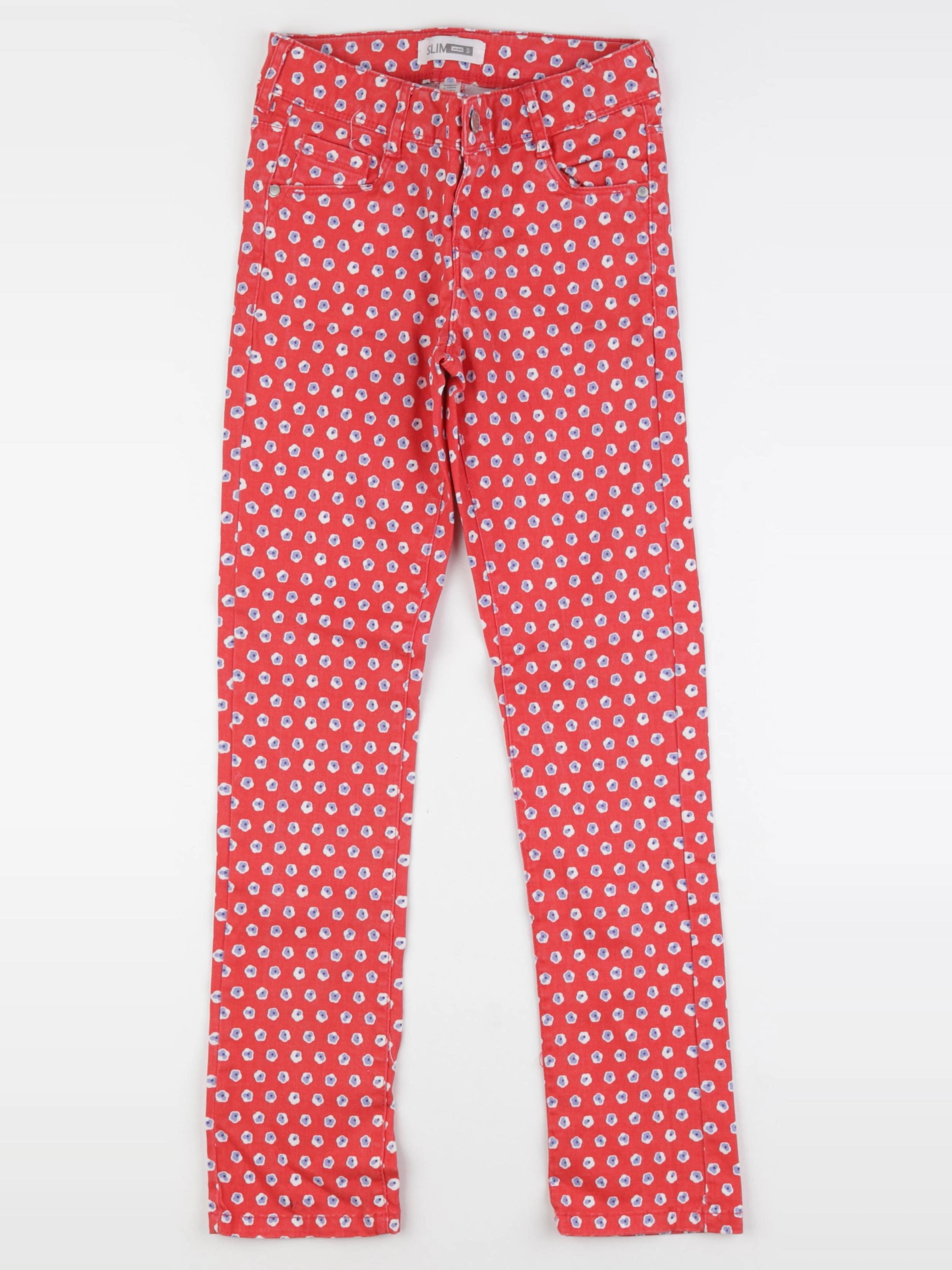 Okaidi - pantalon rouge, bleu - 10 ans