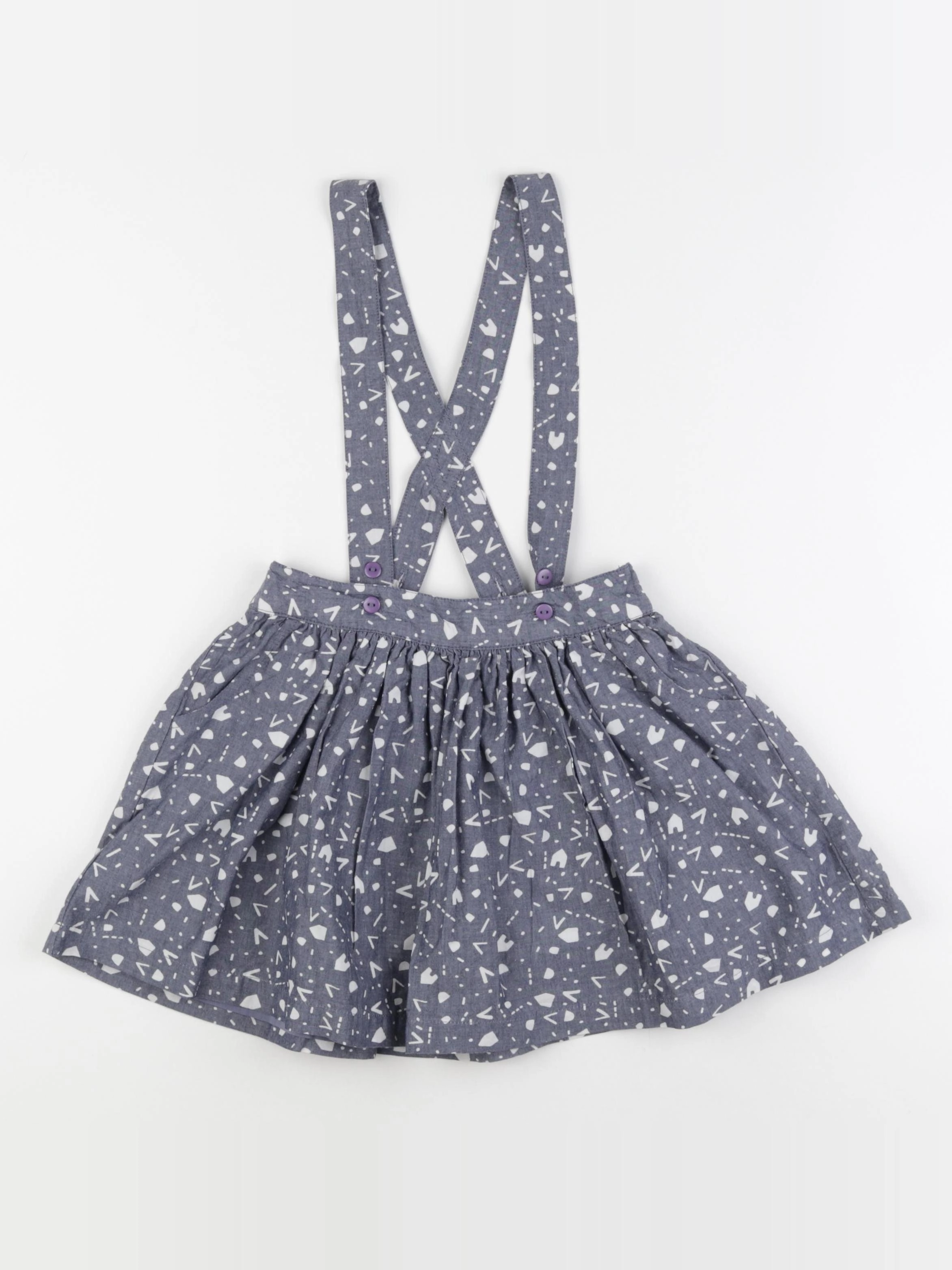 Galeries Lafayette - jupe bleu, blanc - 6 ans