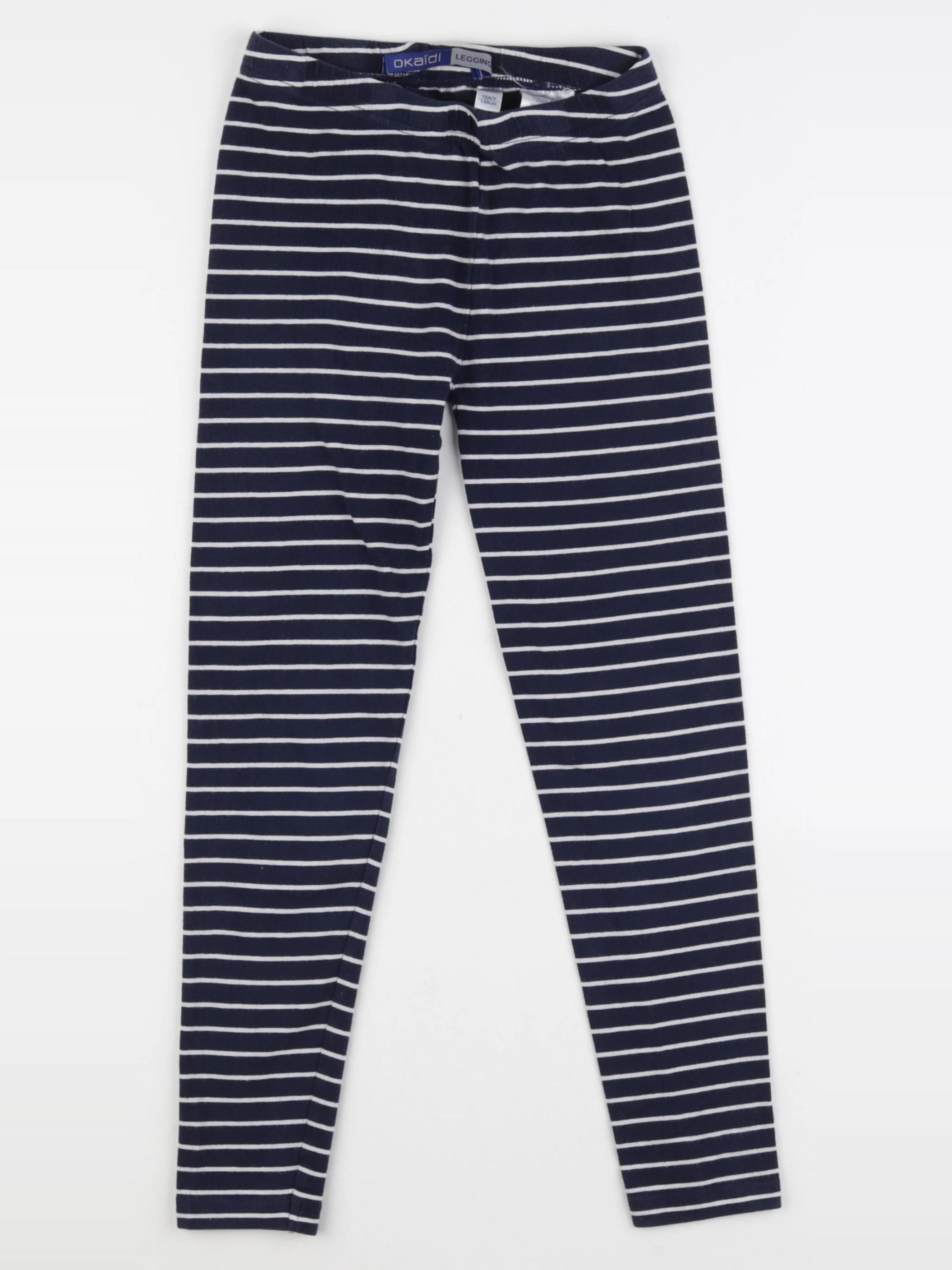 Okaidi - legging bleu, blanc - 10 ans