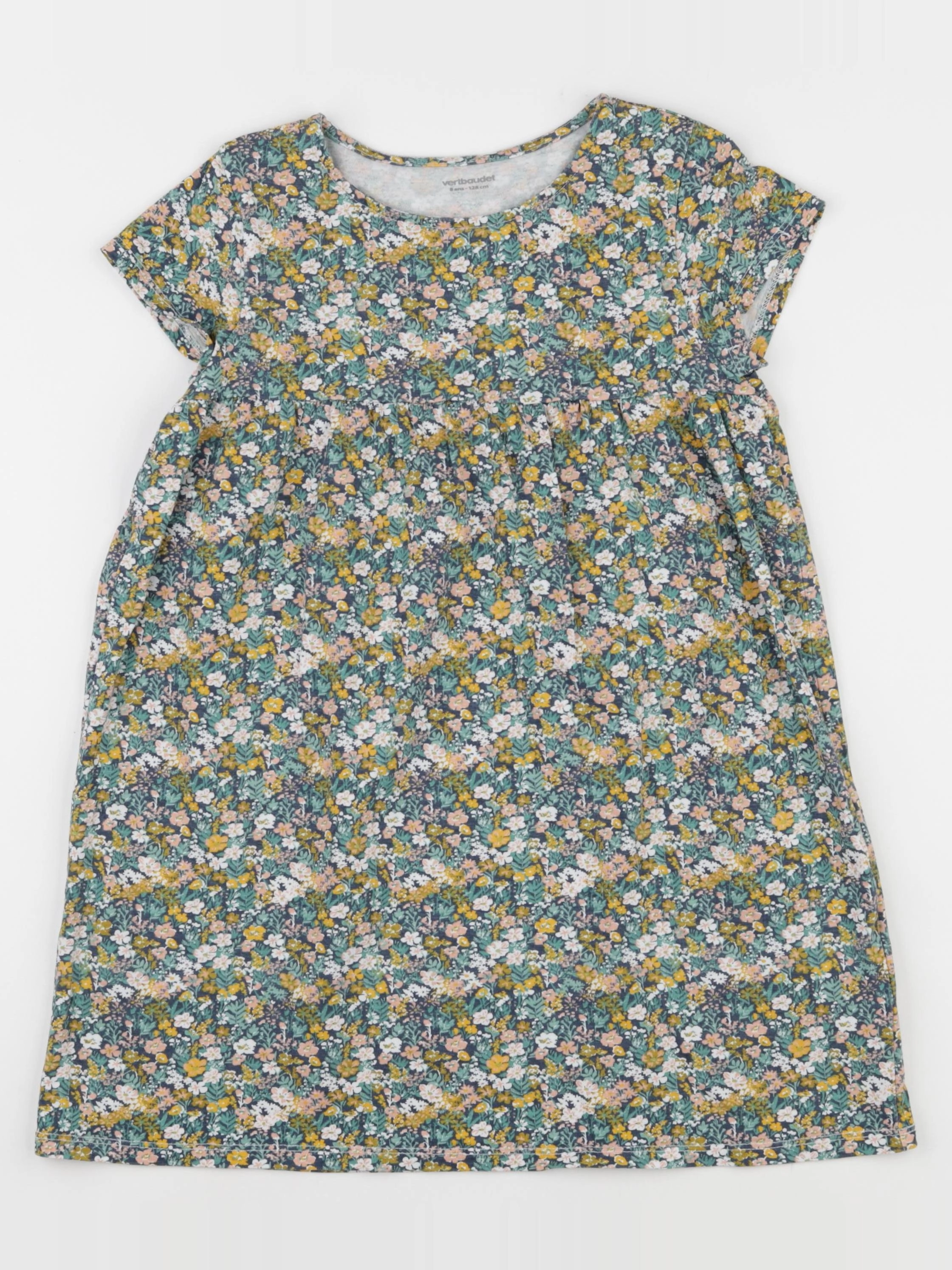 Vertbaudet - robe multicolore - 8 ans