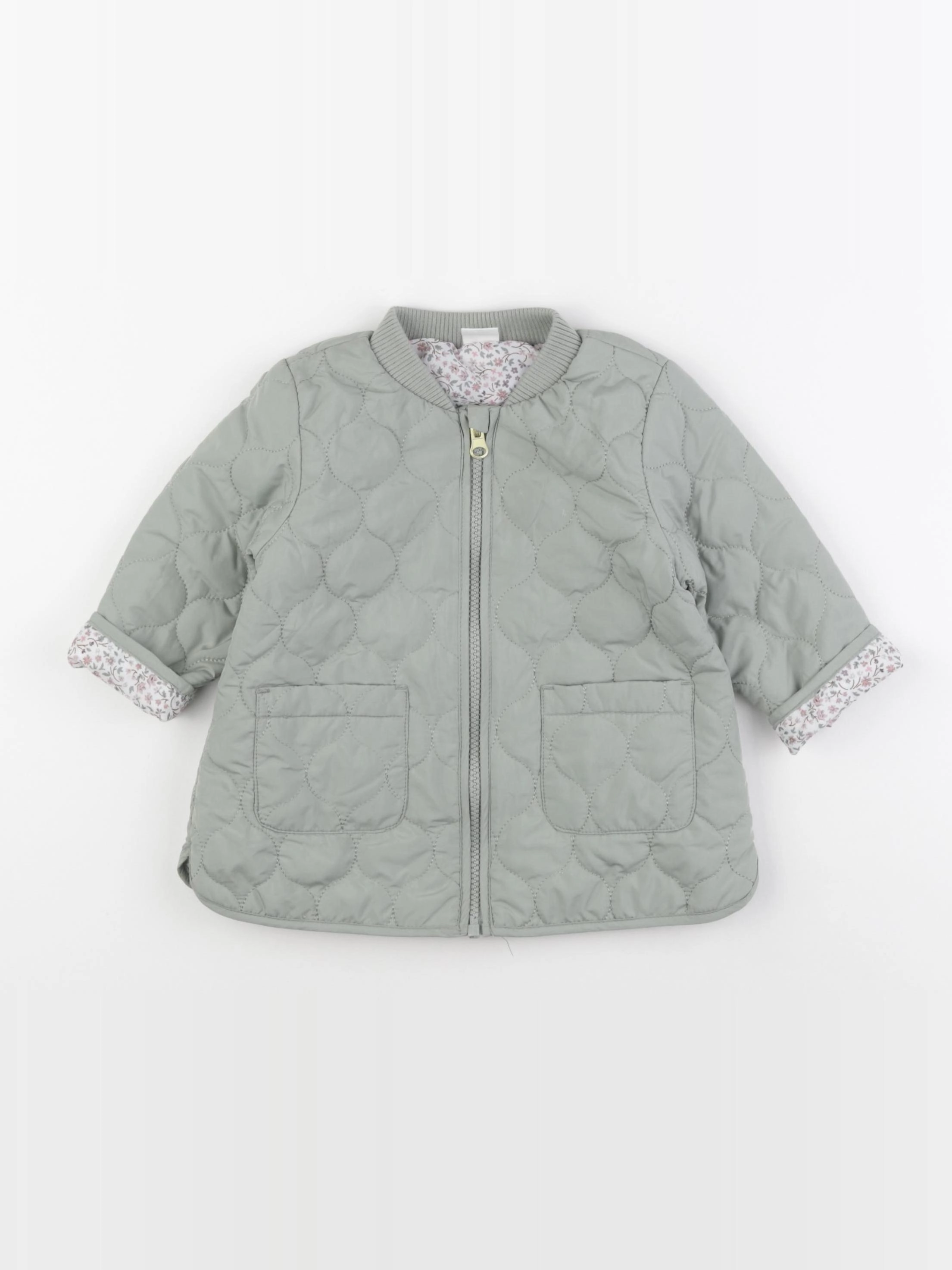 H&M - veste vert - 12/18 mois