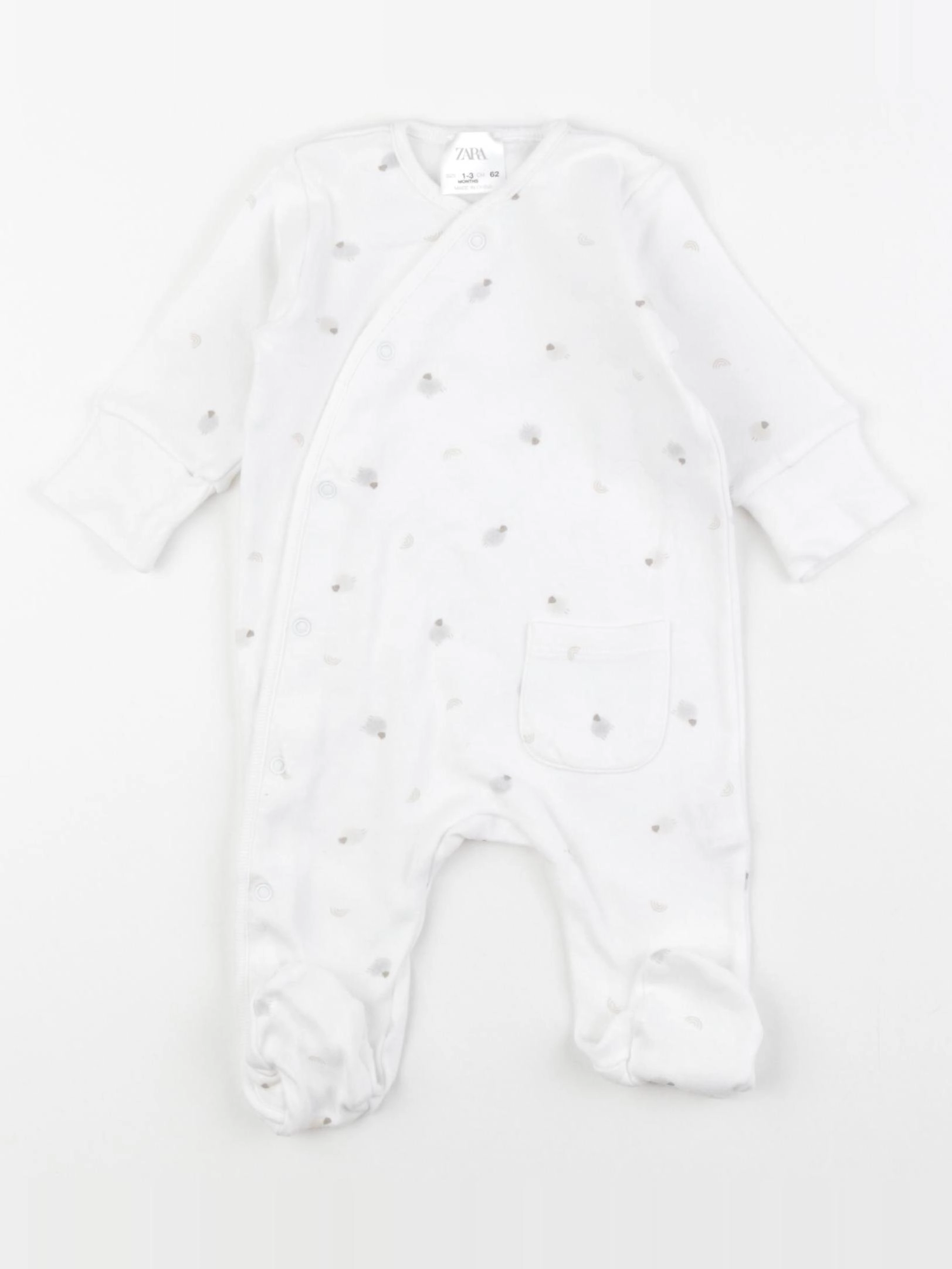 Zara - pyjama coton blanc - 1/3 mois