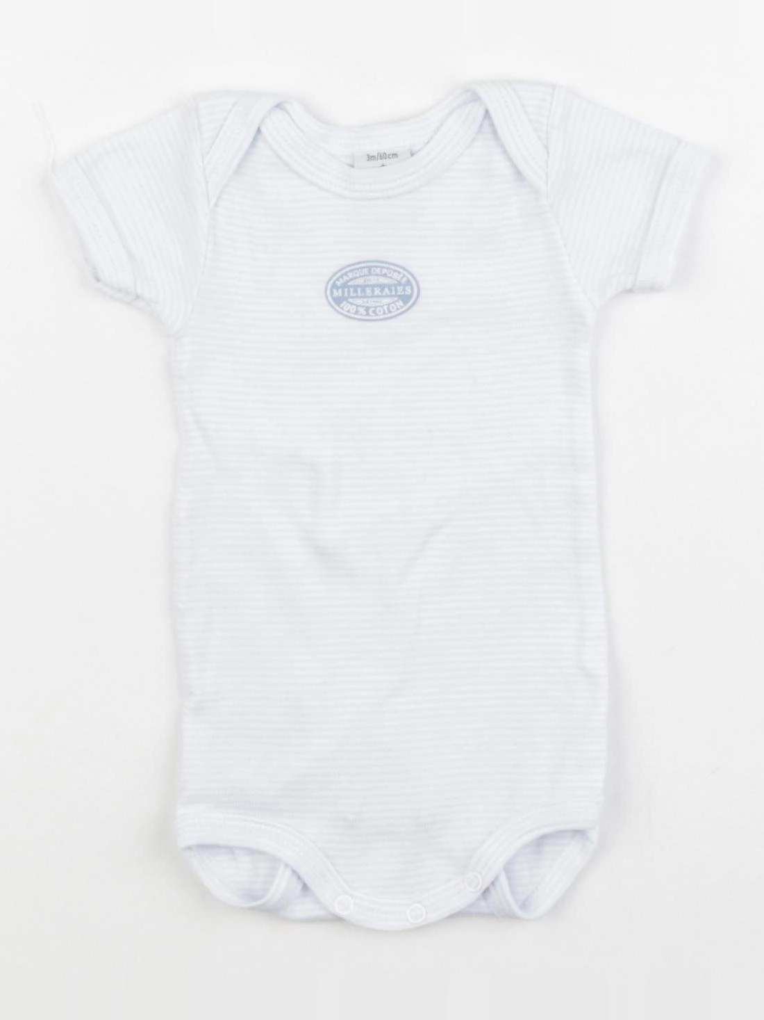 Petit Bateau - body bleu - 3 mois