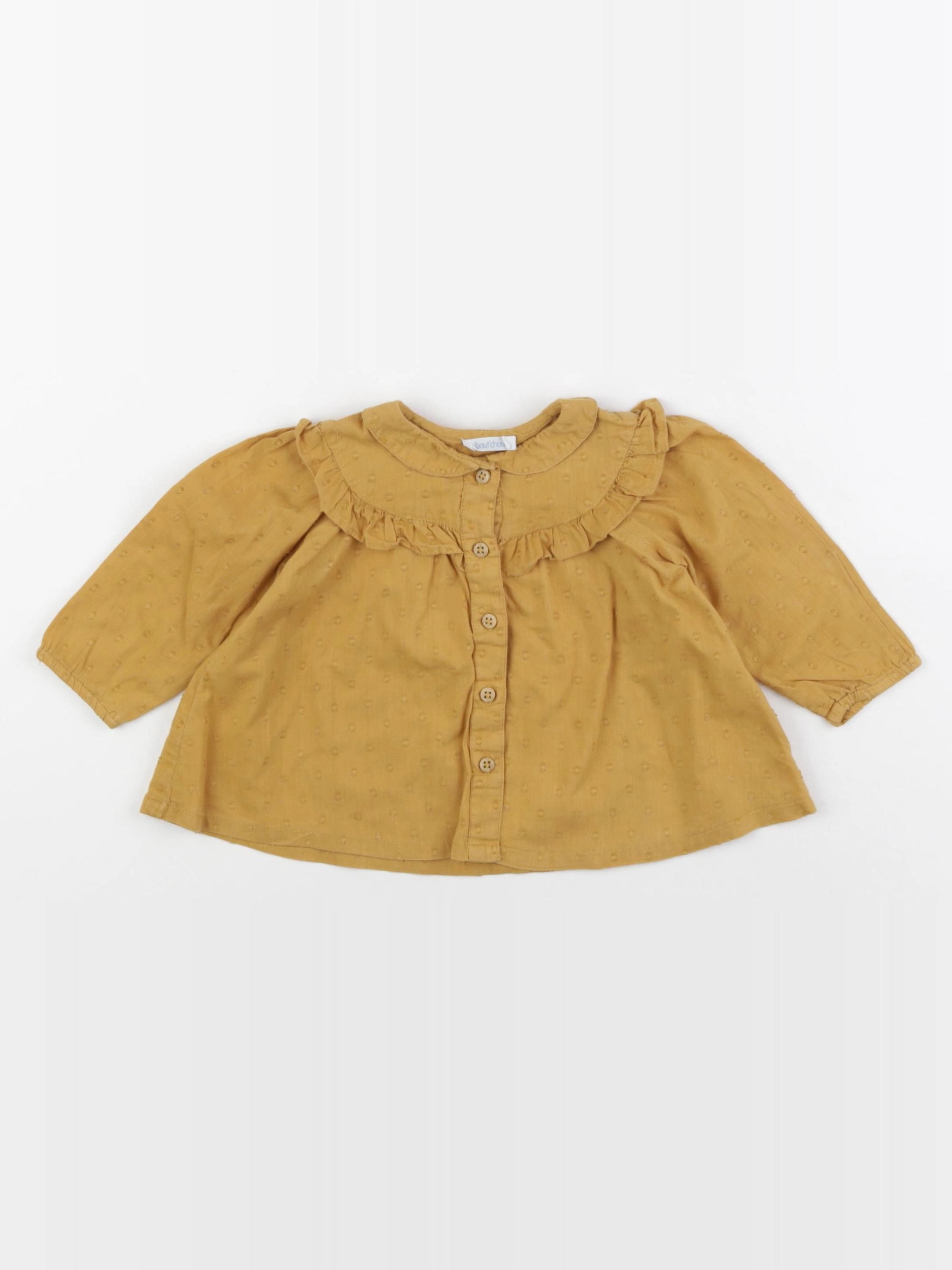 Boutchou - chemise jaune - 6 mois
