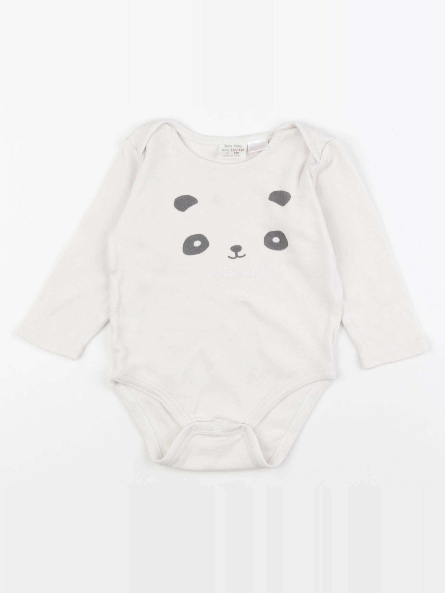 Zara - body blanc - 12/18 mois