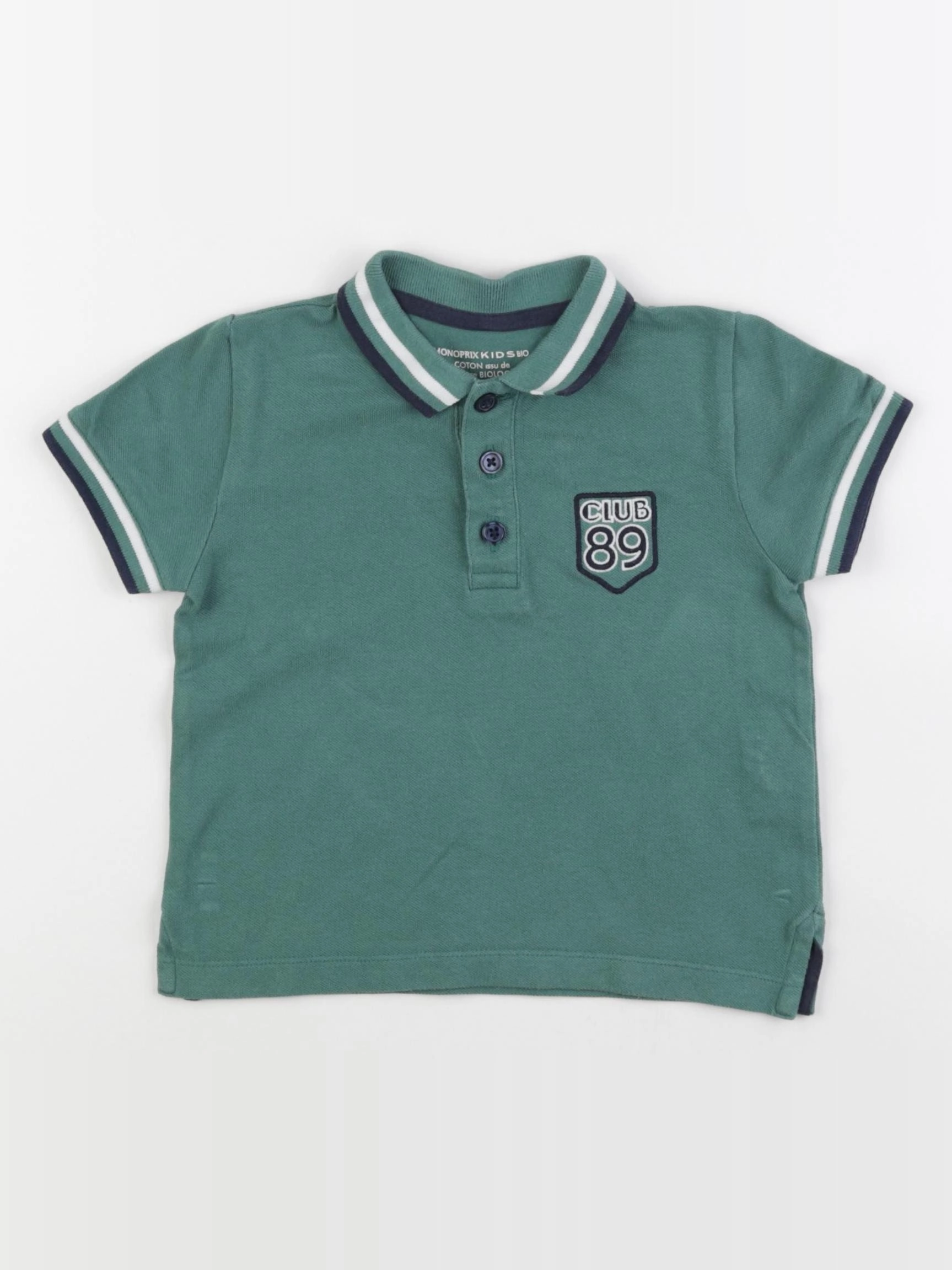 Monoprix - polo vert - 3 ans