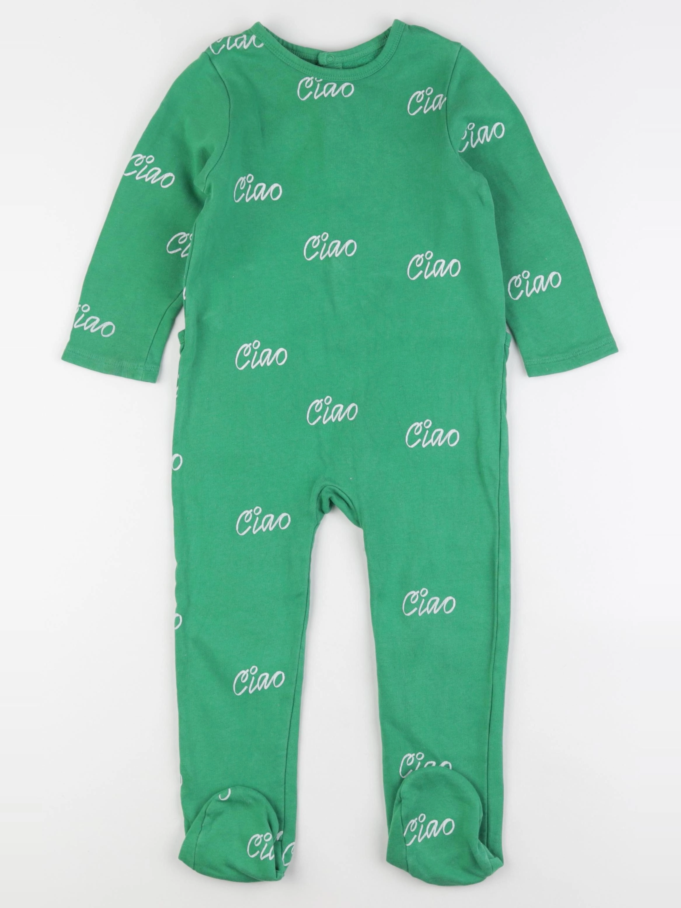 Monoprix - pyjama coton vert - 24/36 mois