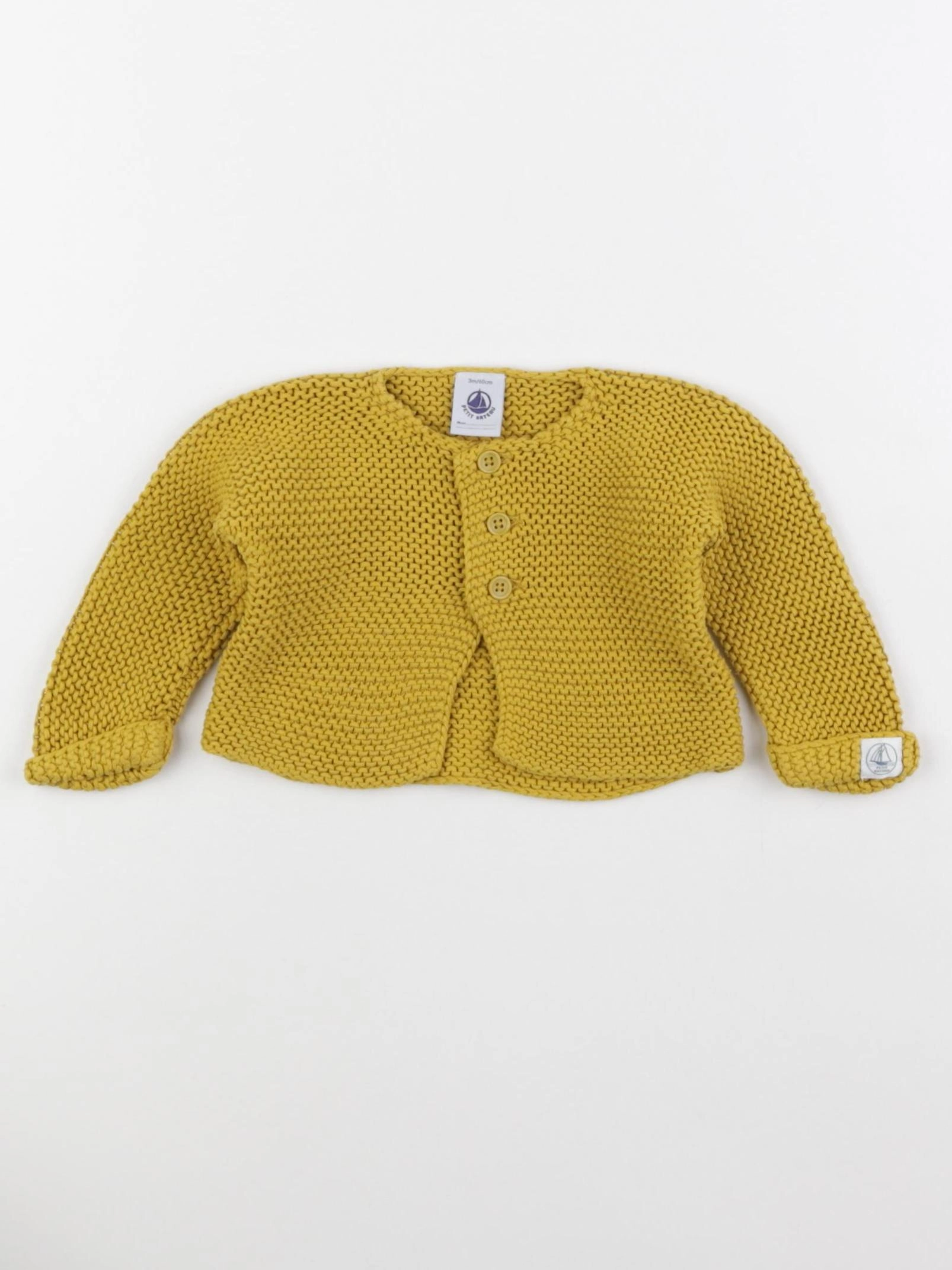 Petit Bateau - gilet jaune - 3 mois