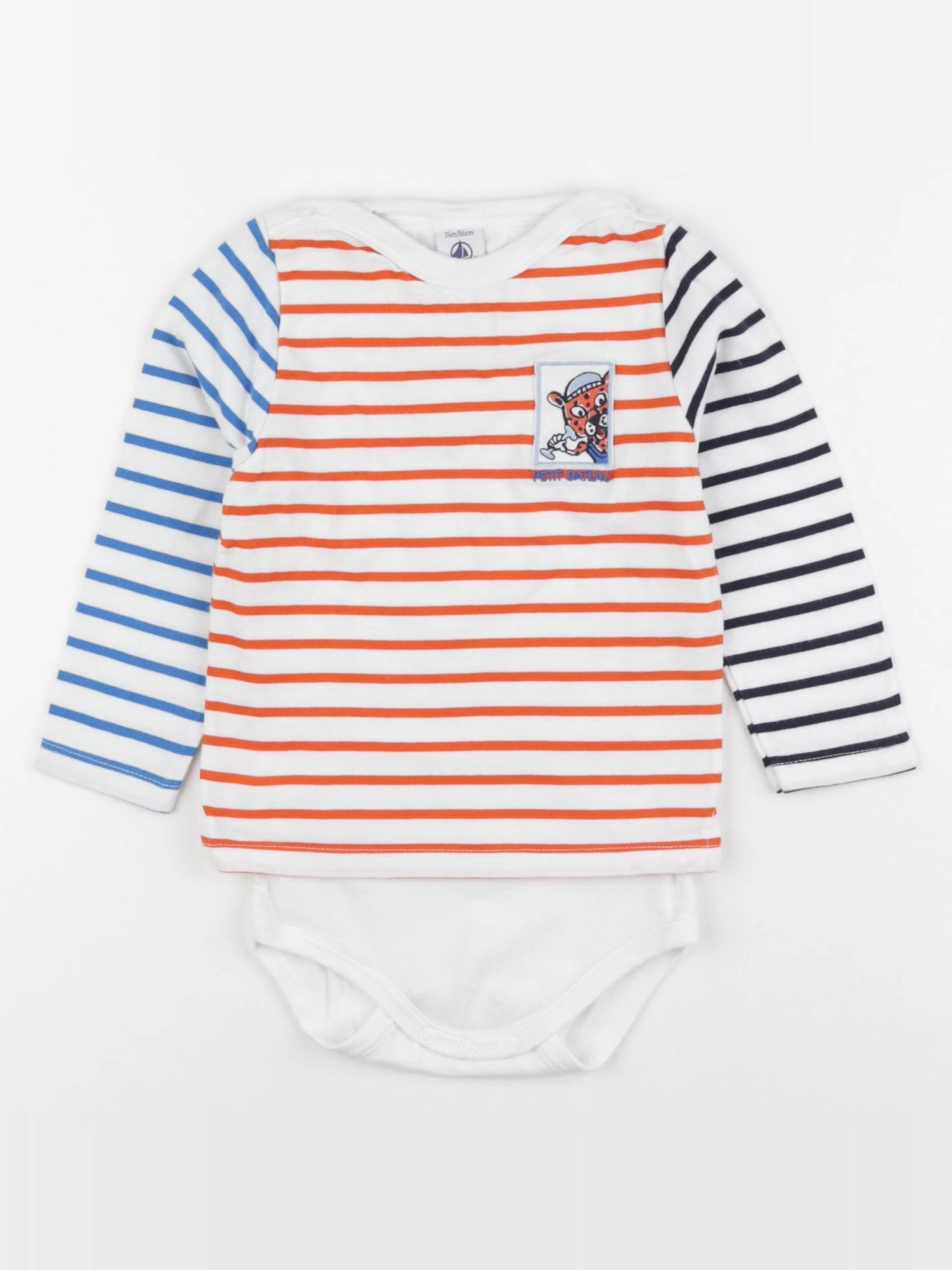 Petit Bateau - body tee-shirt multicolore - 24 mois
