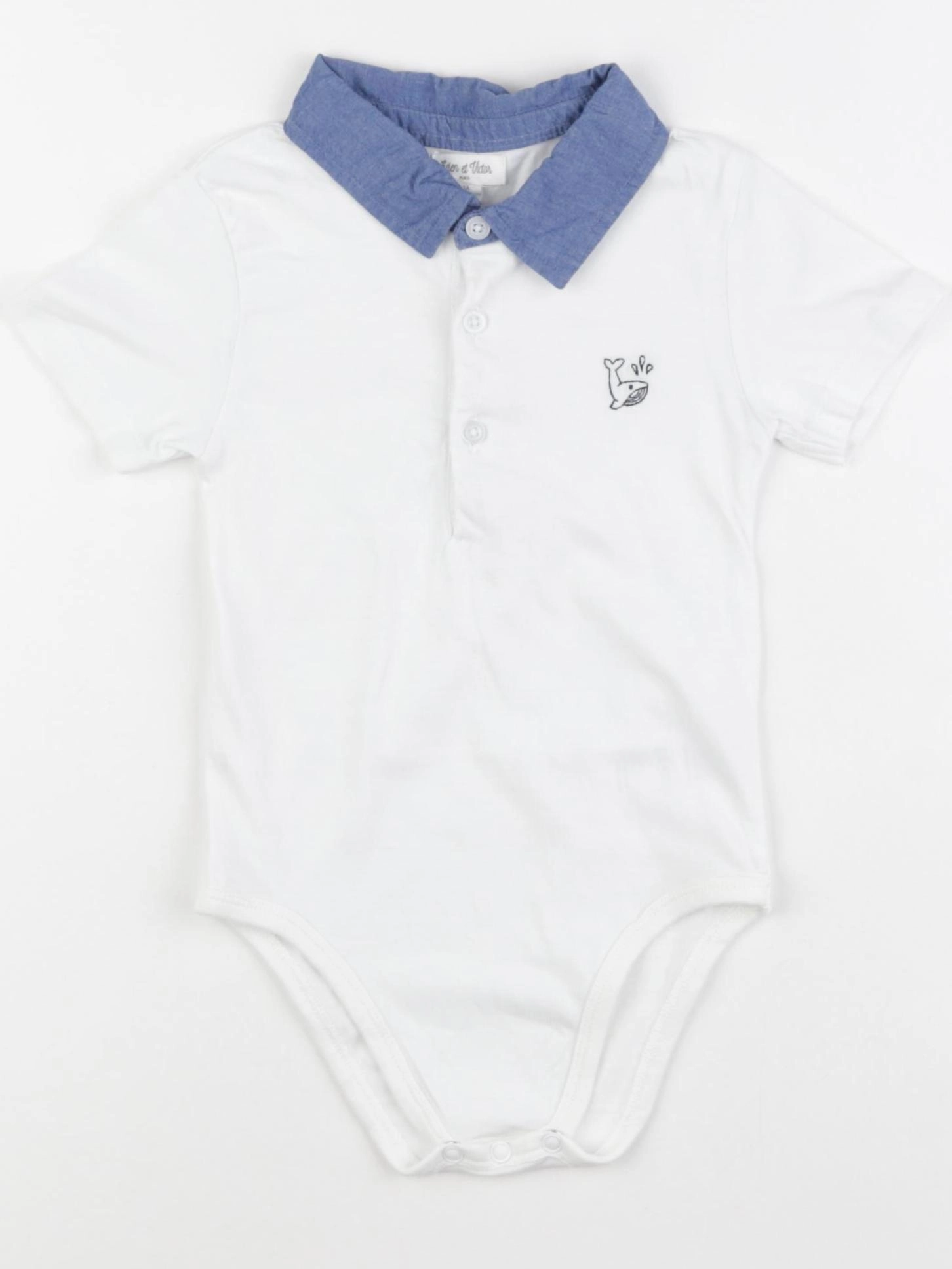 Eden & Victor - body à col blanc - 2 ans