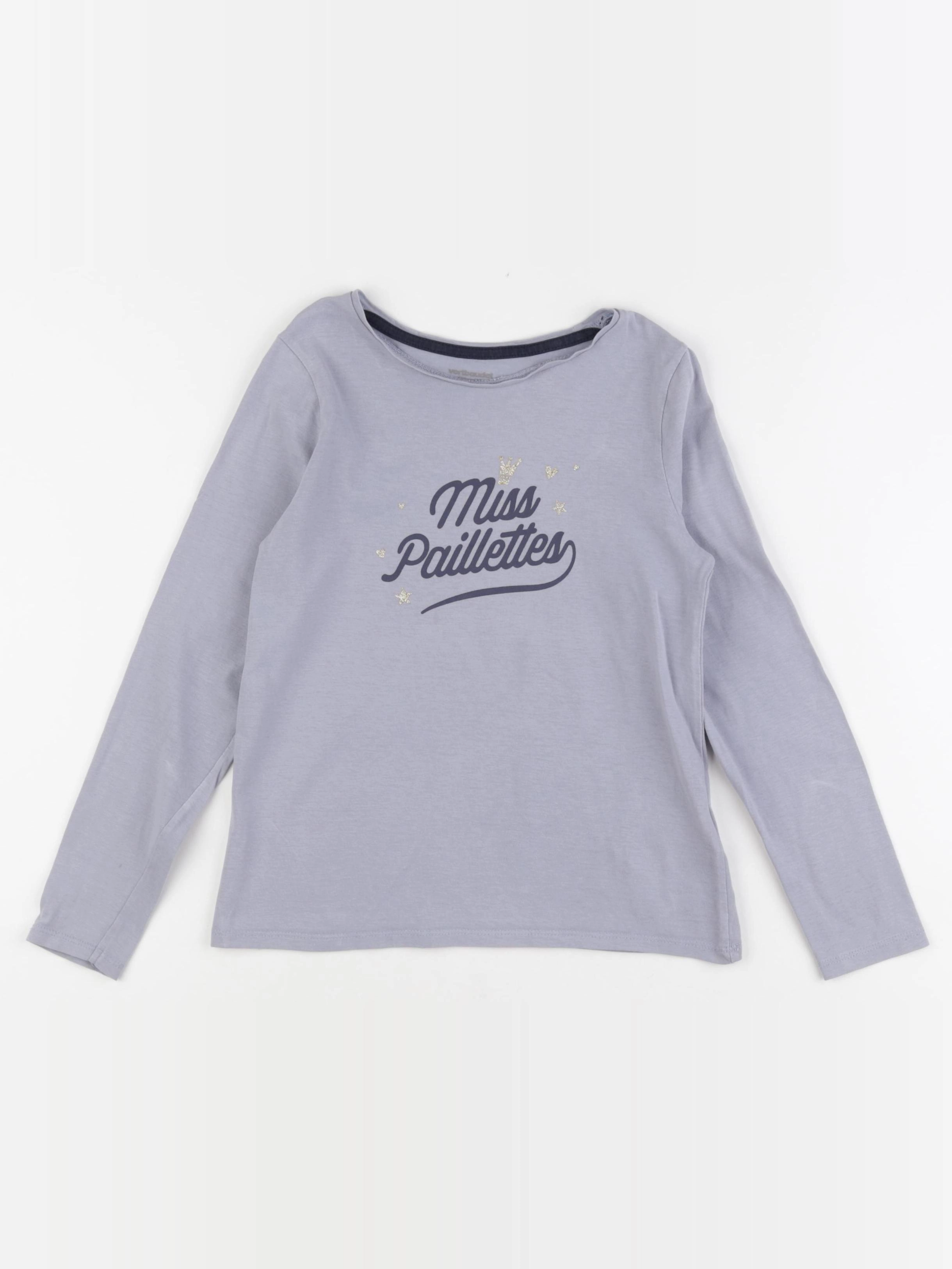 Vertbaudet - tee-shirt bleu - 8 ans