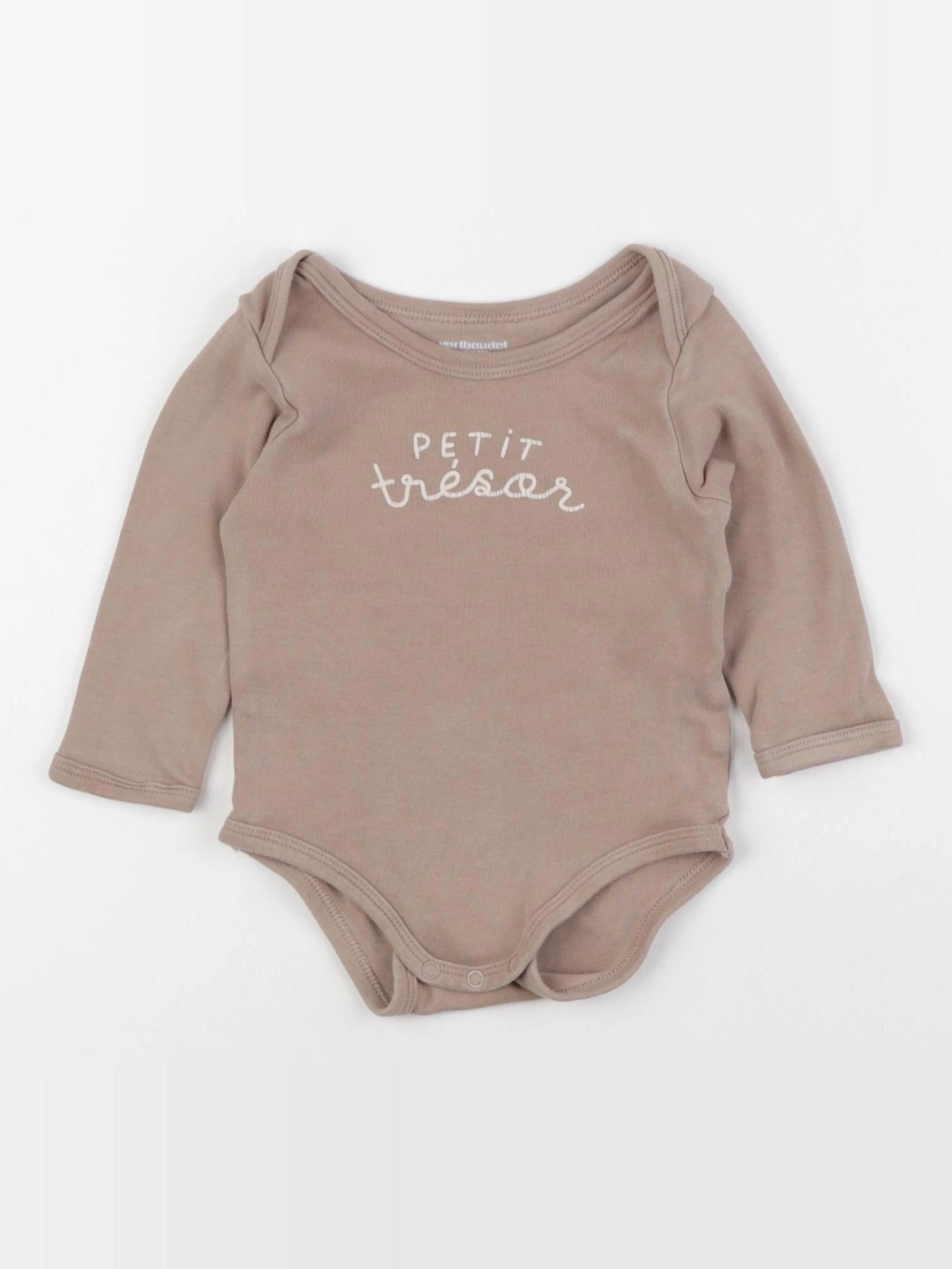 Vertbaudet - body marron - 9 mois