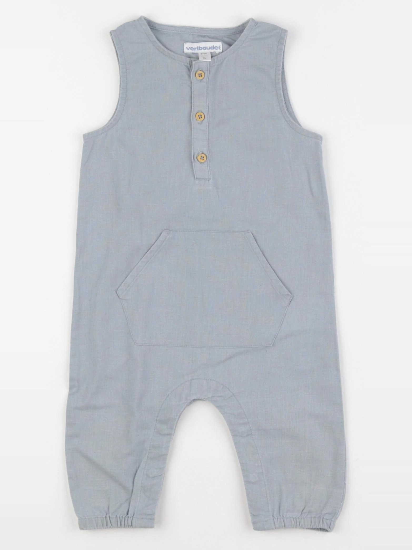 Vertbaudet - combinaison gris - 6 mois