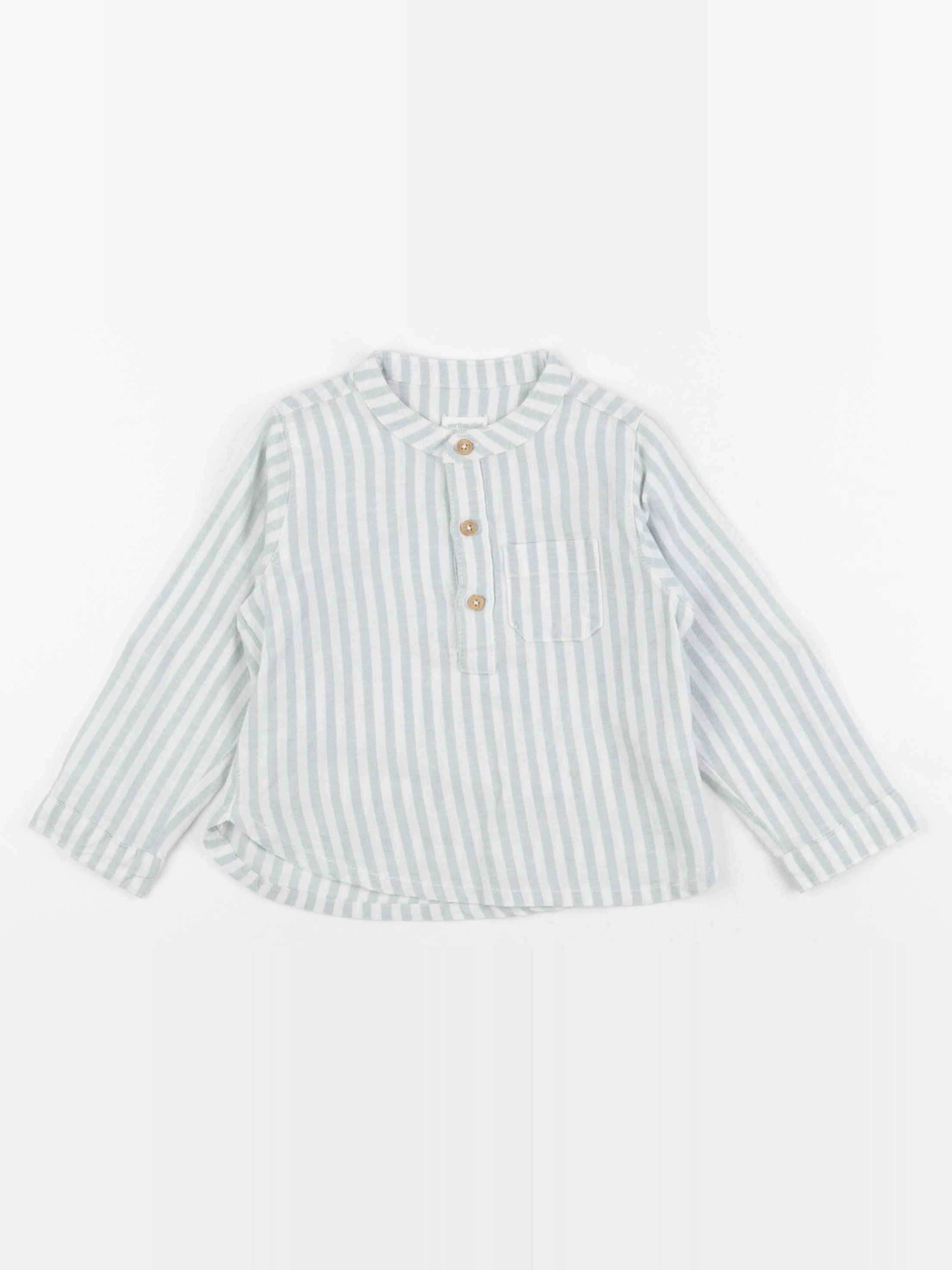 Vertbaudet - chemise blanc, vert - 24 mois
