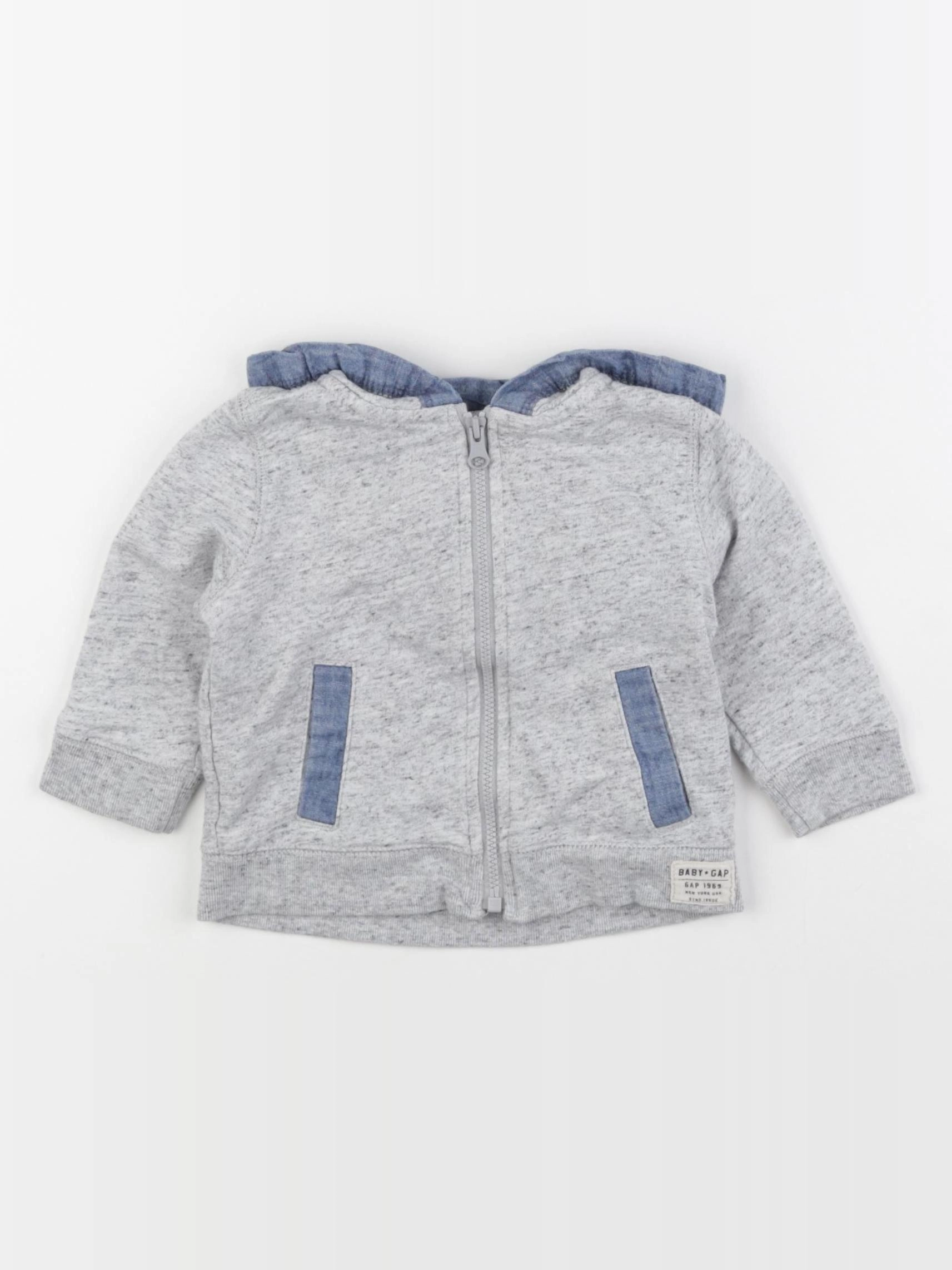 GAP - sweat gris - 6/12 mois