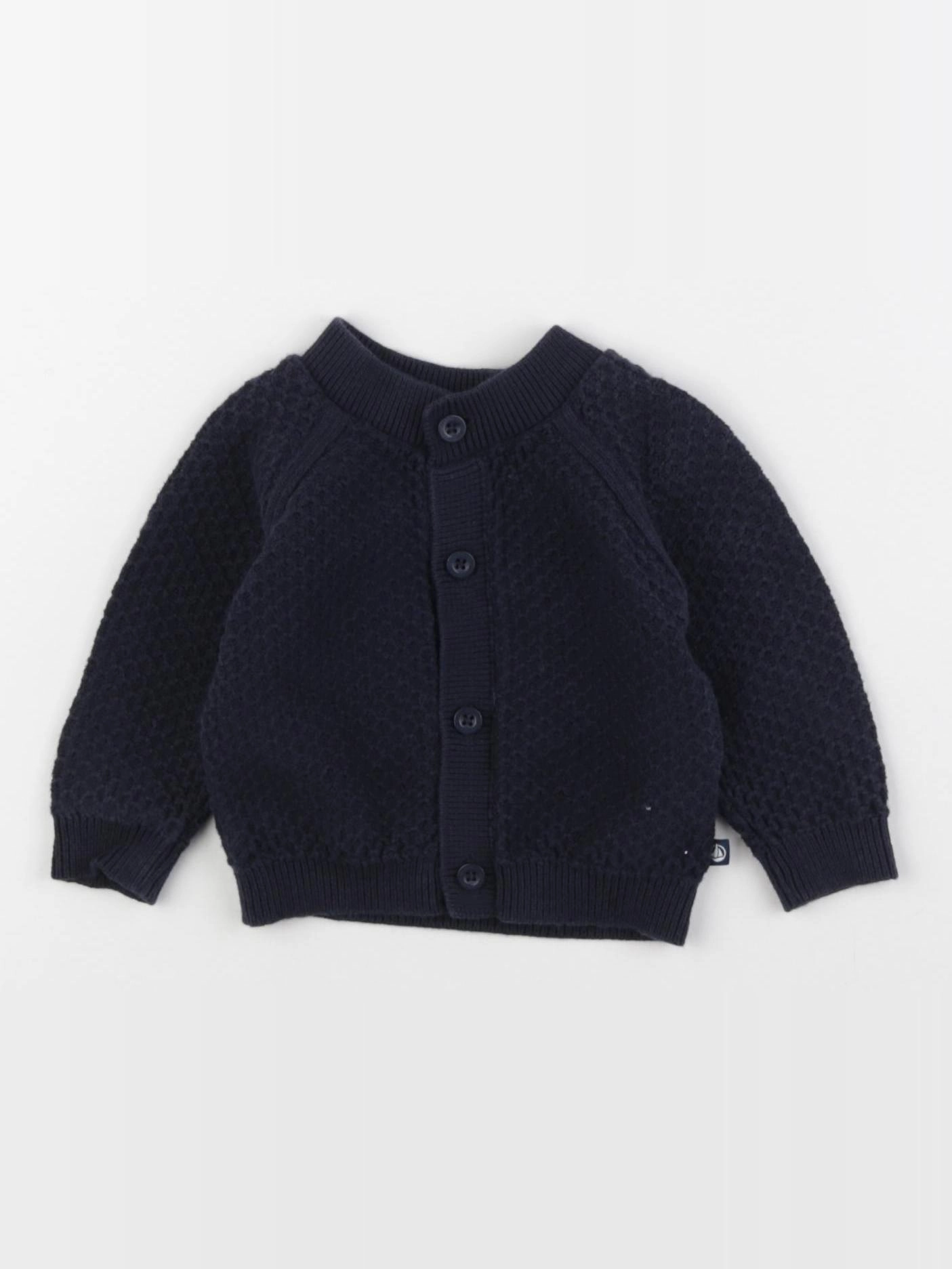 Petit Bateau - gilet bleu - 3 mois