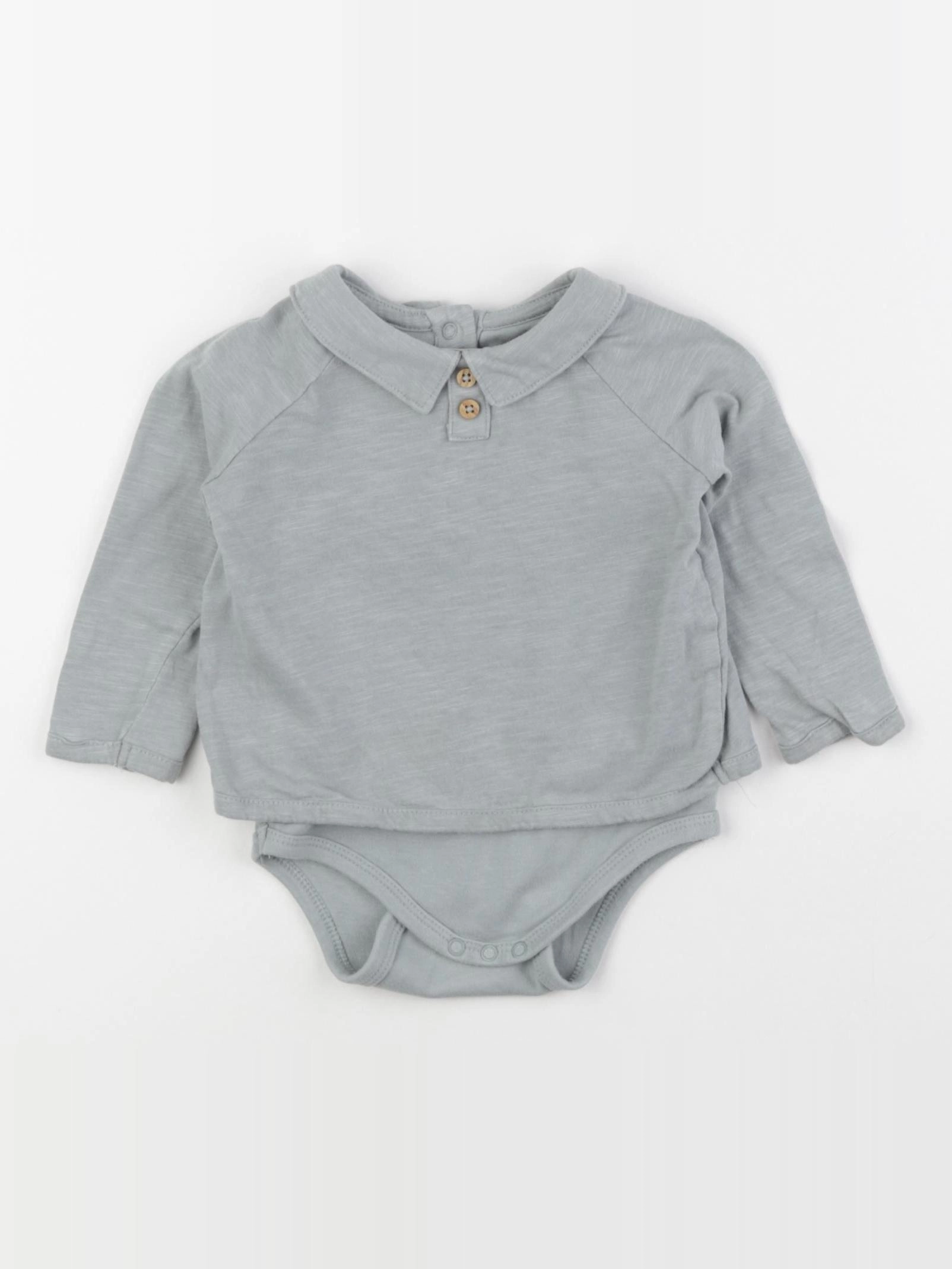 Vertbaudet - body tee-shirt vert - 9 mois
