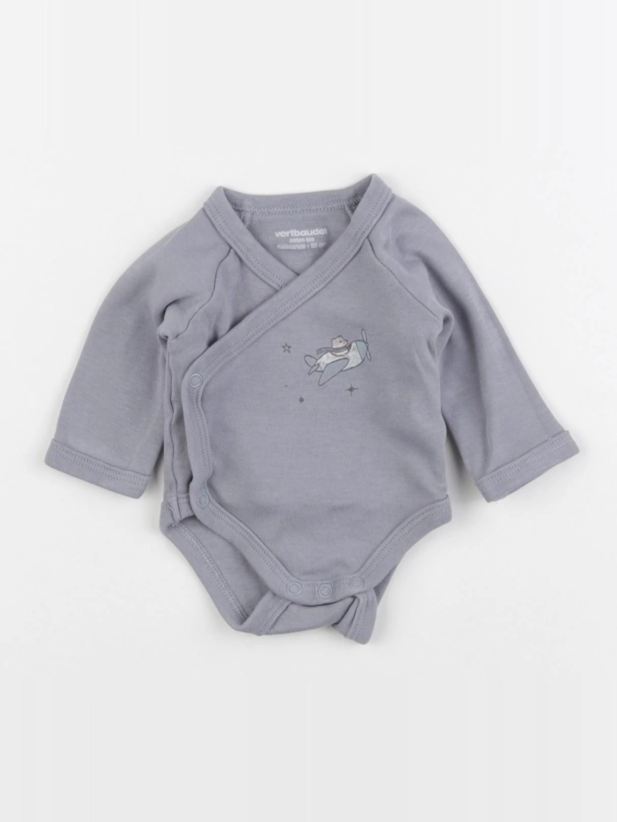 Vertbaudet - body bleu - 0 mois