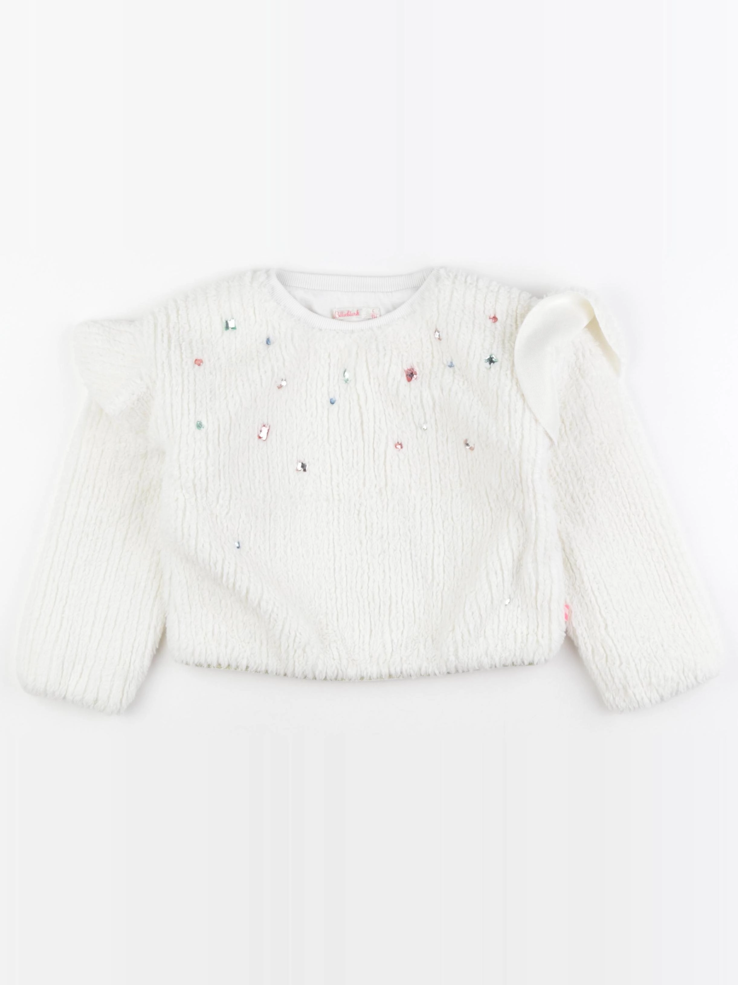 Billie Blush - sweat blanc - 6 ans