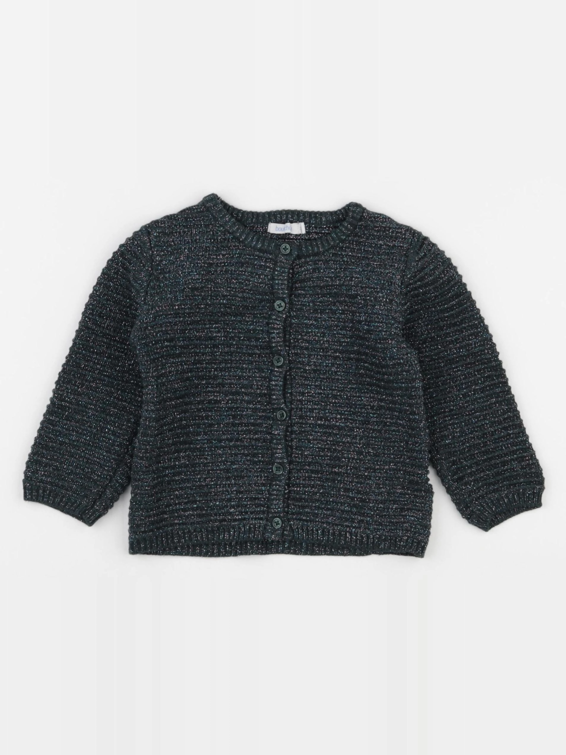 Boutchou - gilet bleu, argent - 24 mois