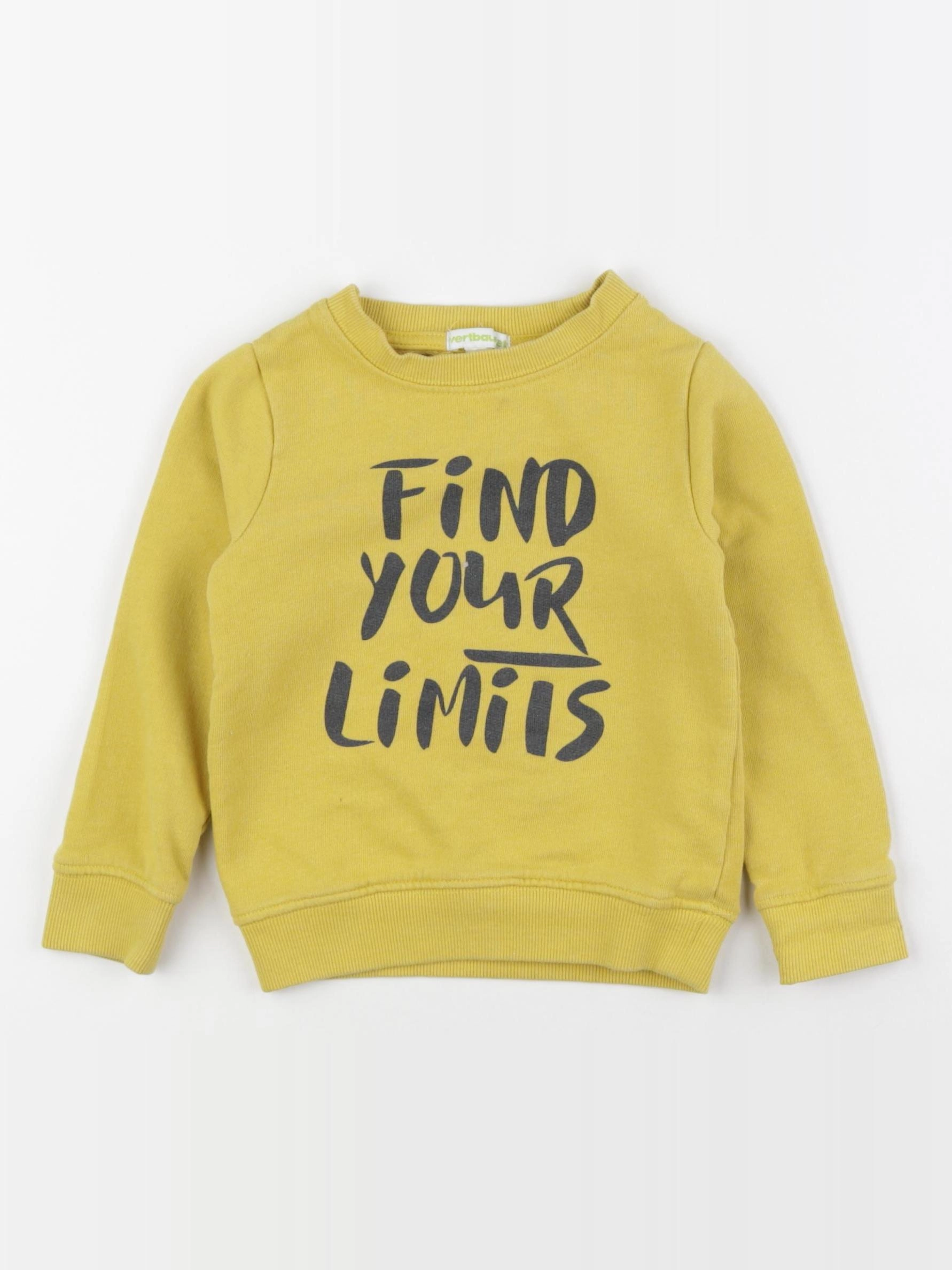 Vertbaudet - sweat jaune - 3 ans