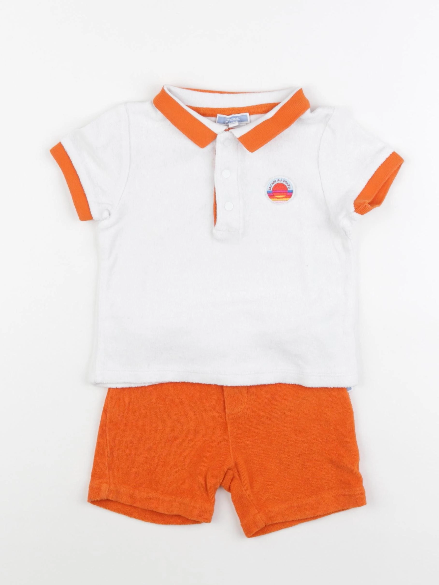 Jacadi - ensemble blanc, orange - 36 mois