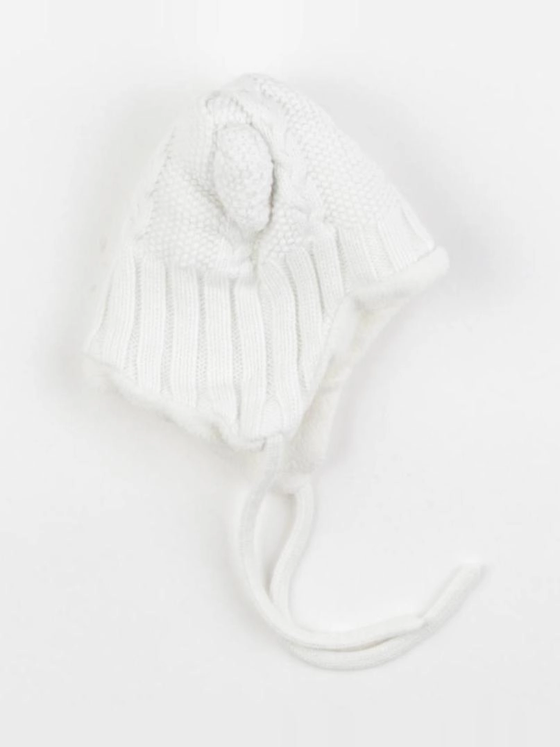 H&M - bonnet blanc - 0/1 mois
