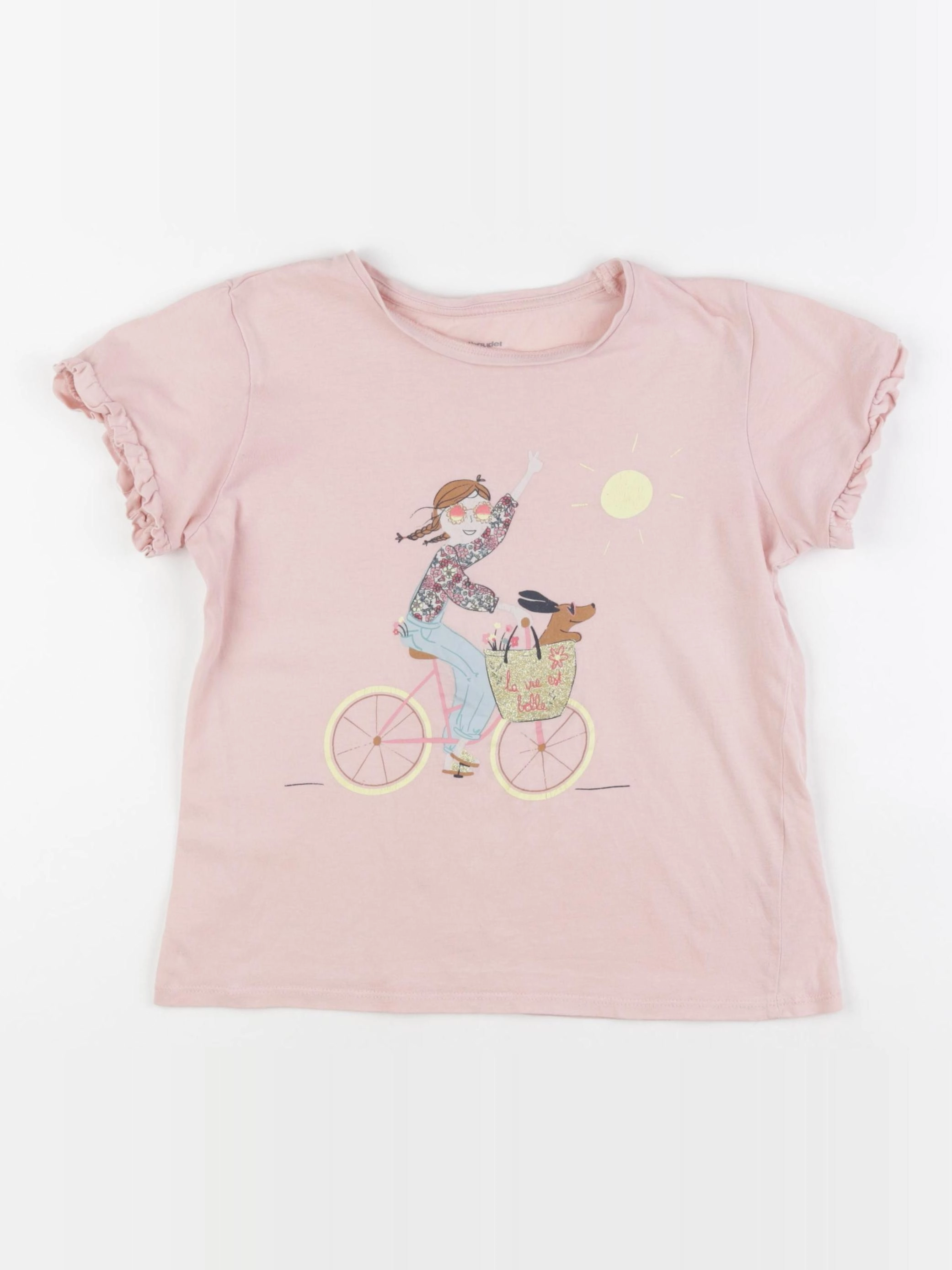 Vertbaudet - tee-shirt rose - 10 ans