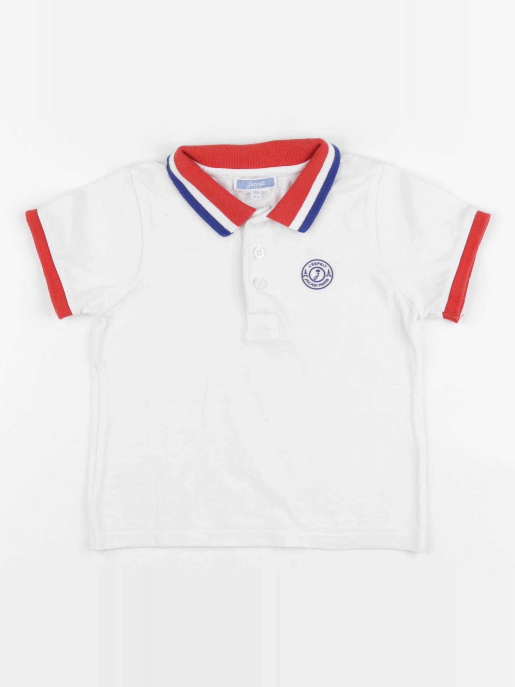 Jacadi - polo blanc - 36 mois